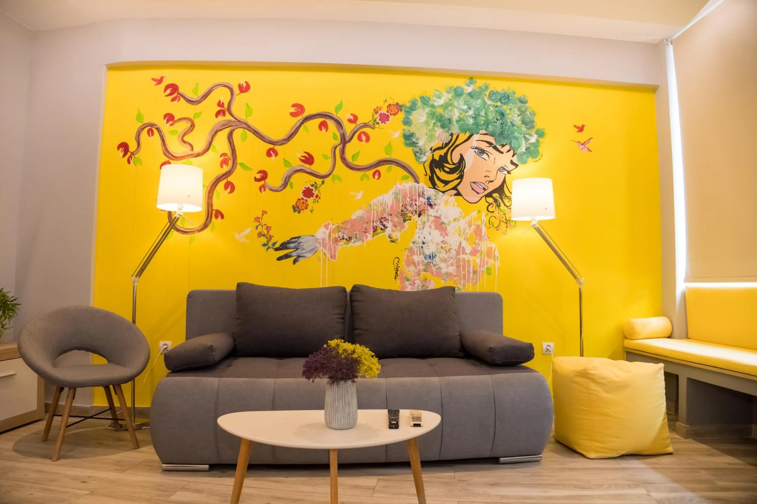 Seating area in Connect Studios & Apartments