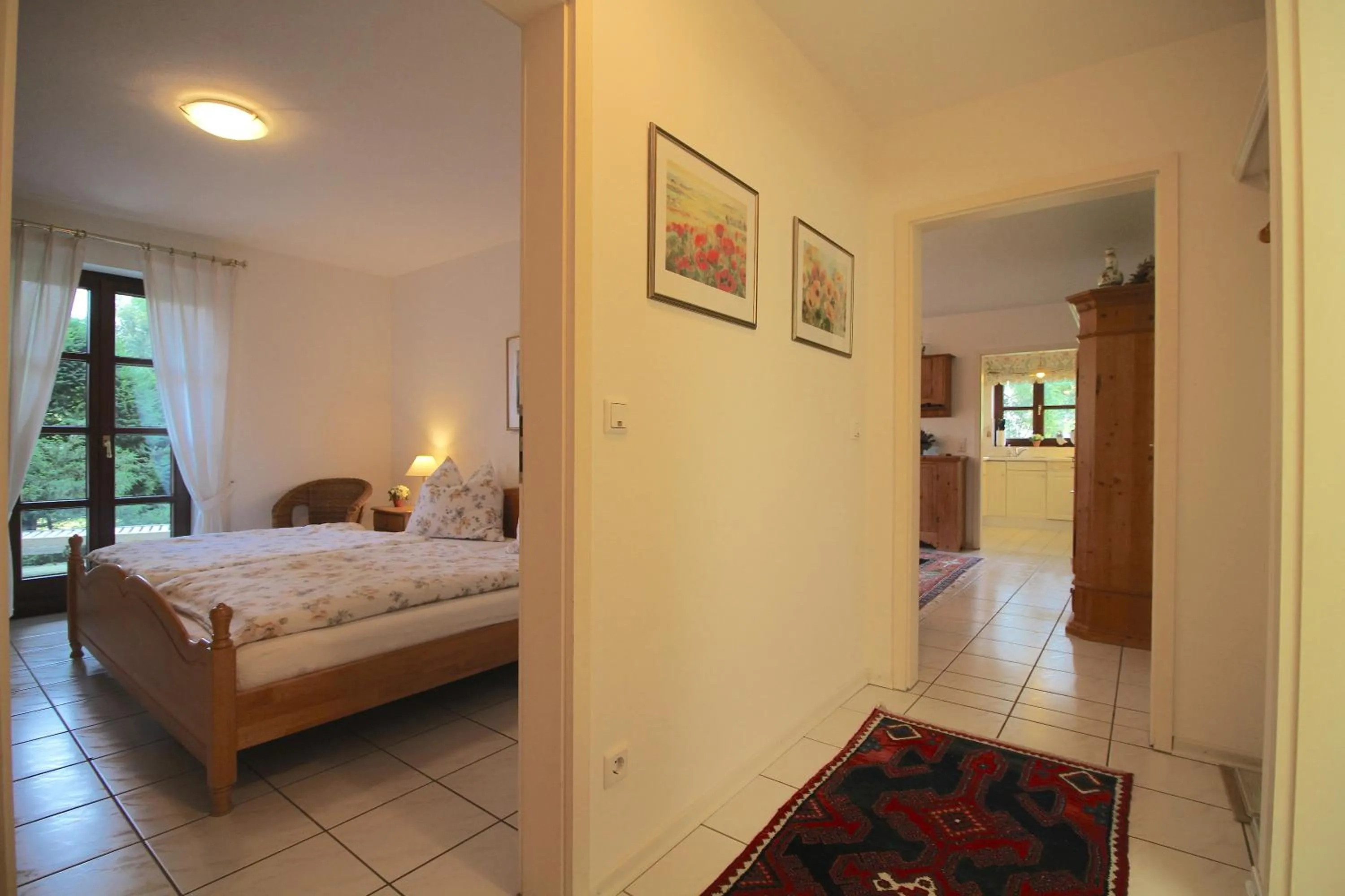 Area and facilities, Bed in FeWo Gudrun