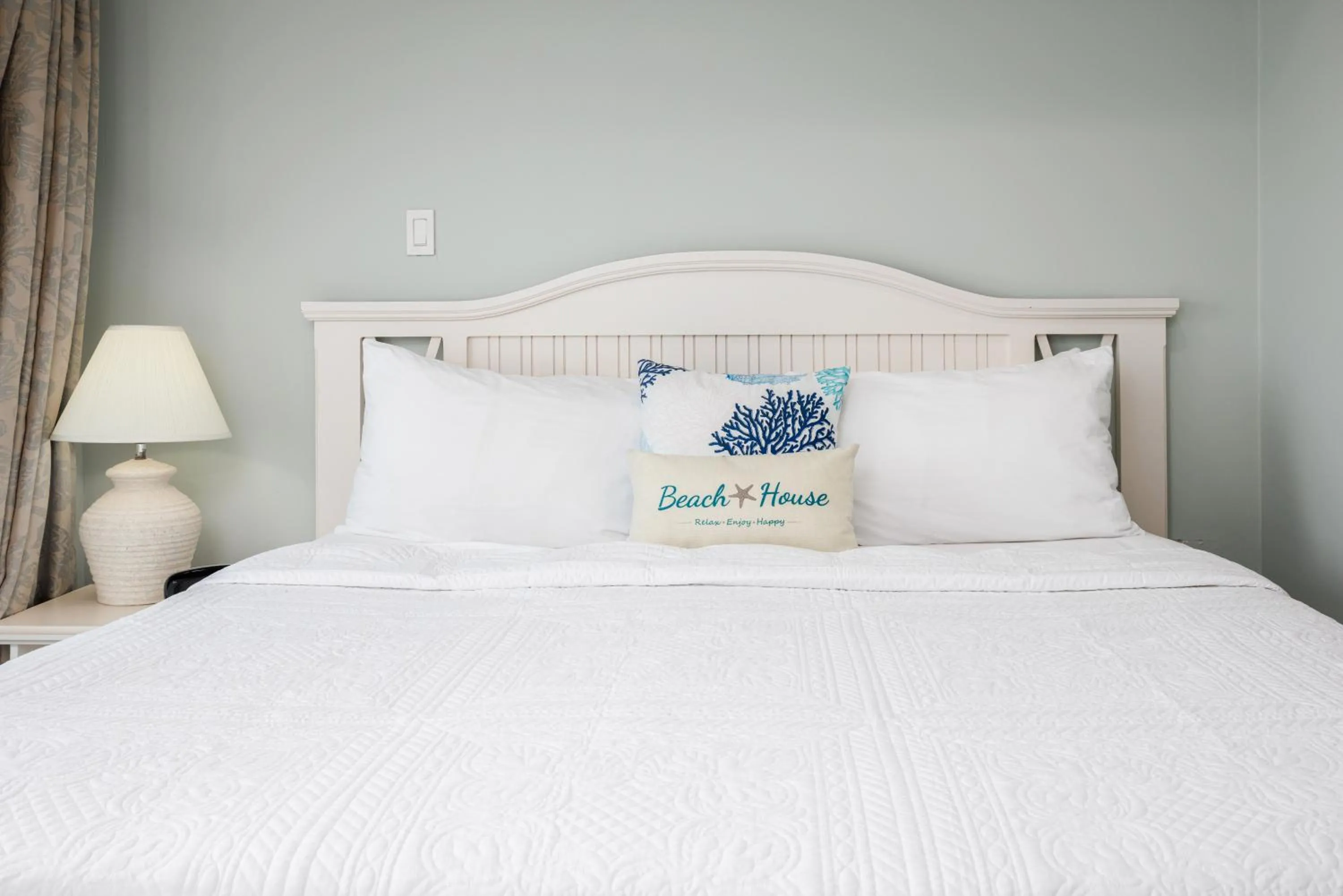 Bed in The Saint Augustine Beach House