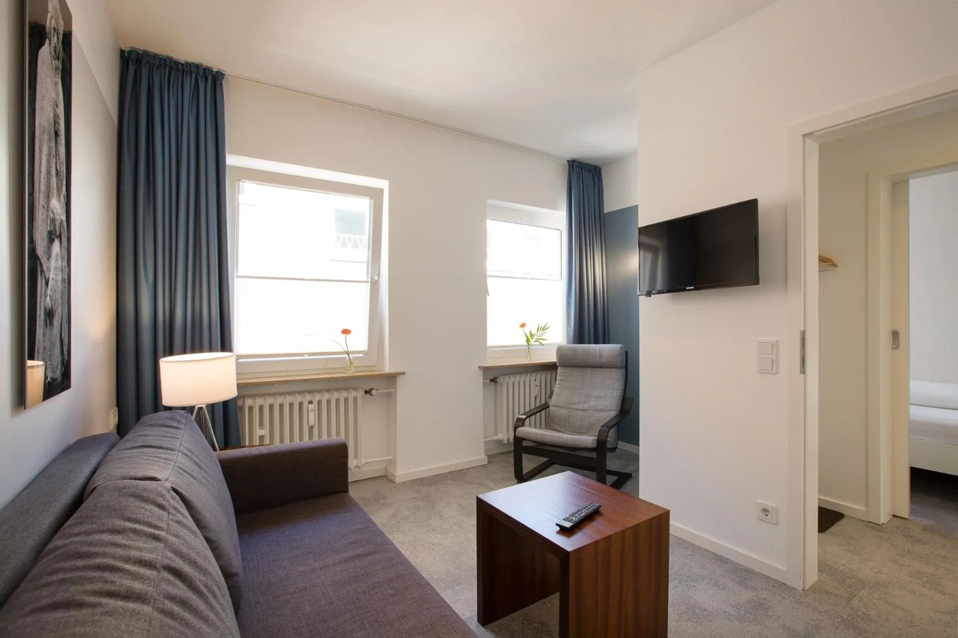 Living room, Bed in Stern am Rathaus