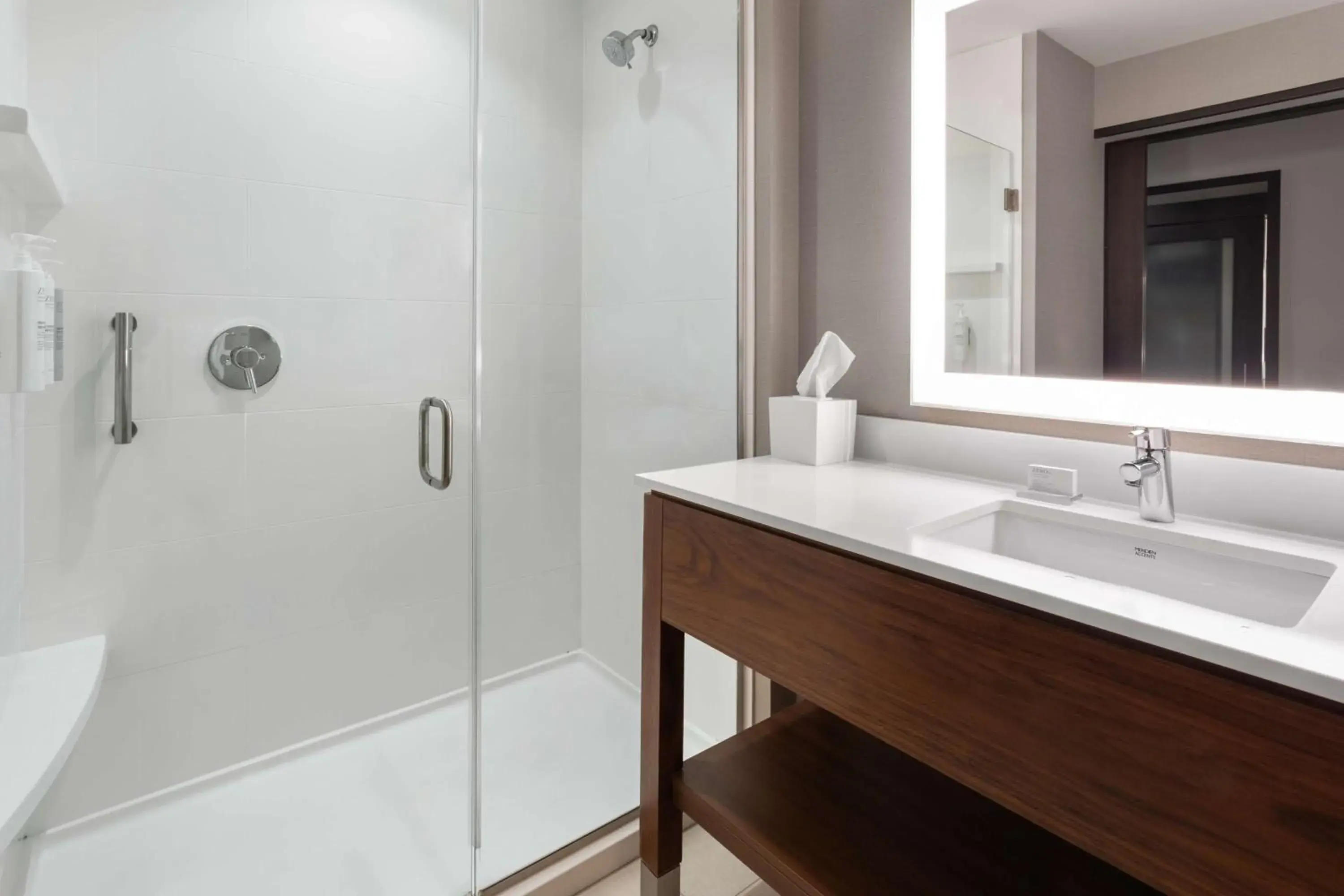 Bathroom in Hampton Inn by Hilton Nashville Airport Century Place Bathroom in Hampton Inn by Hilton Nashville Airport Century Place