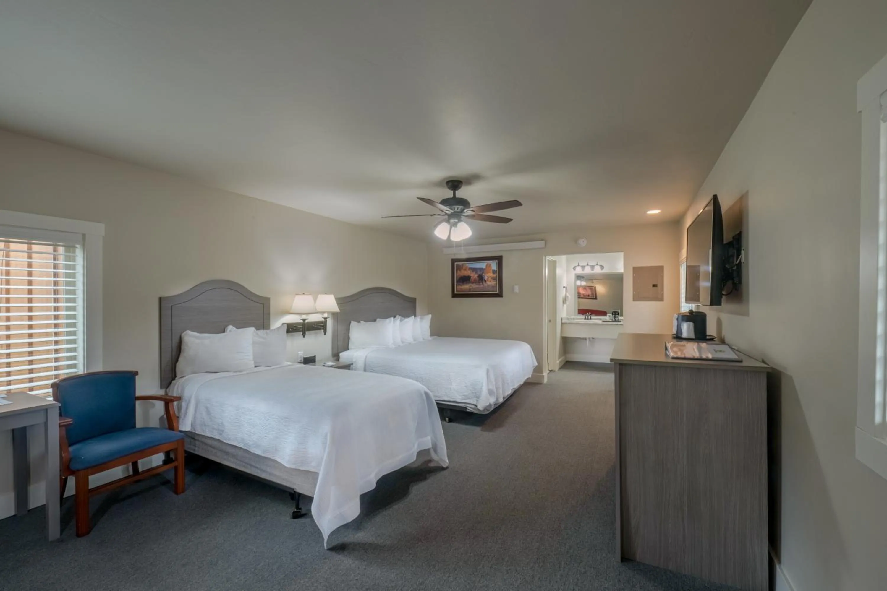 Bed in Flying Saddle Resort and Steak House