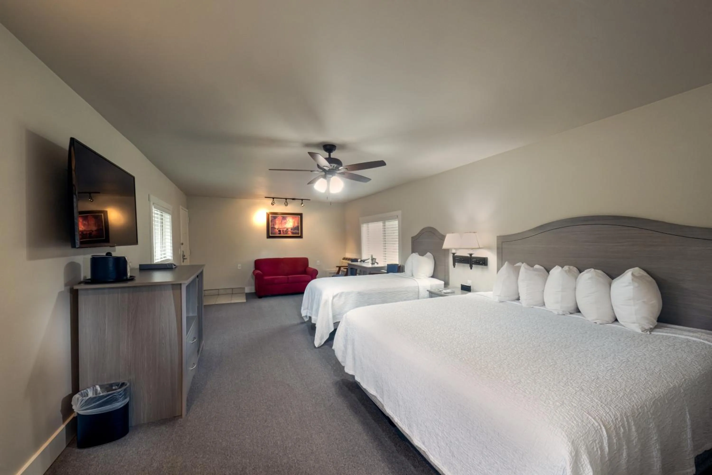 Bed in Flying Saddle Resort and Steak House