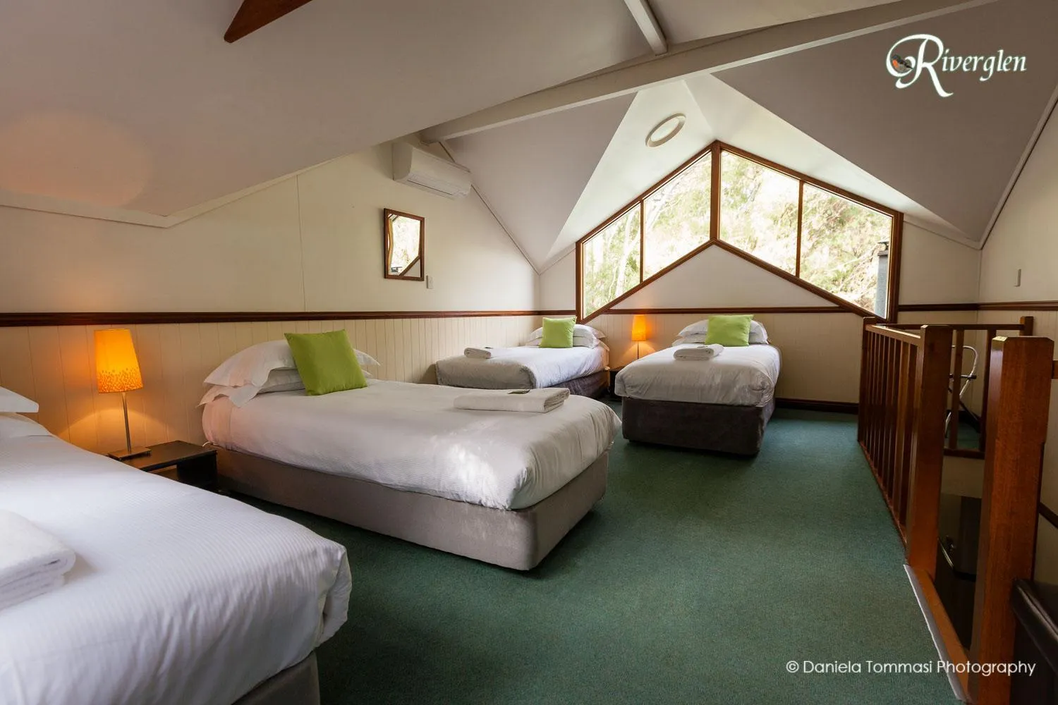 Bed in Riverglen Chalets