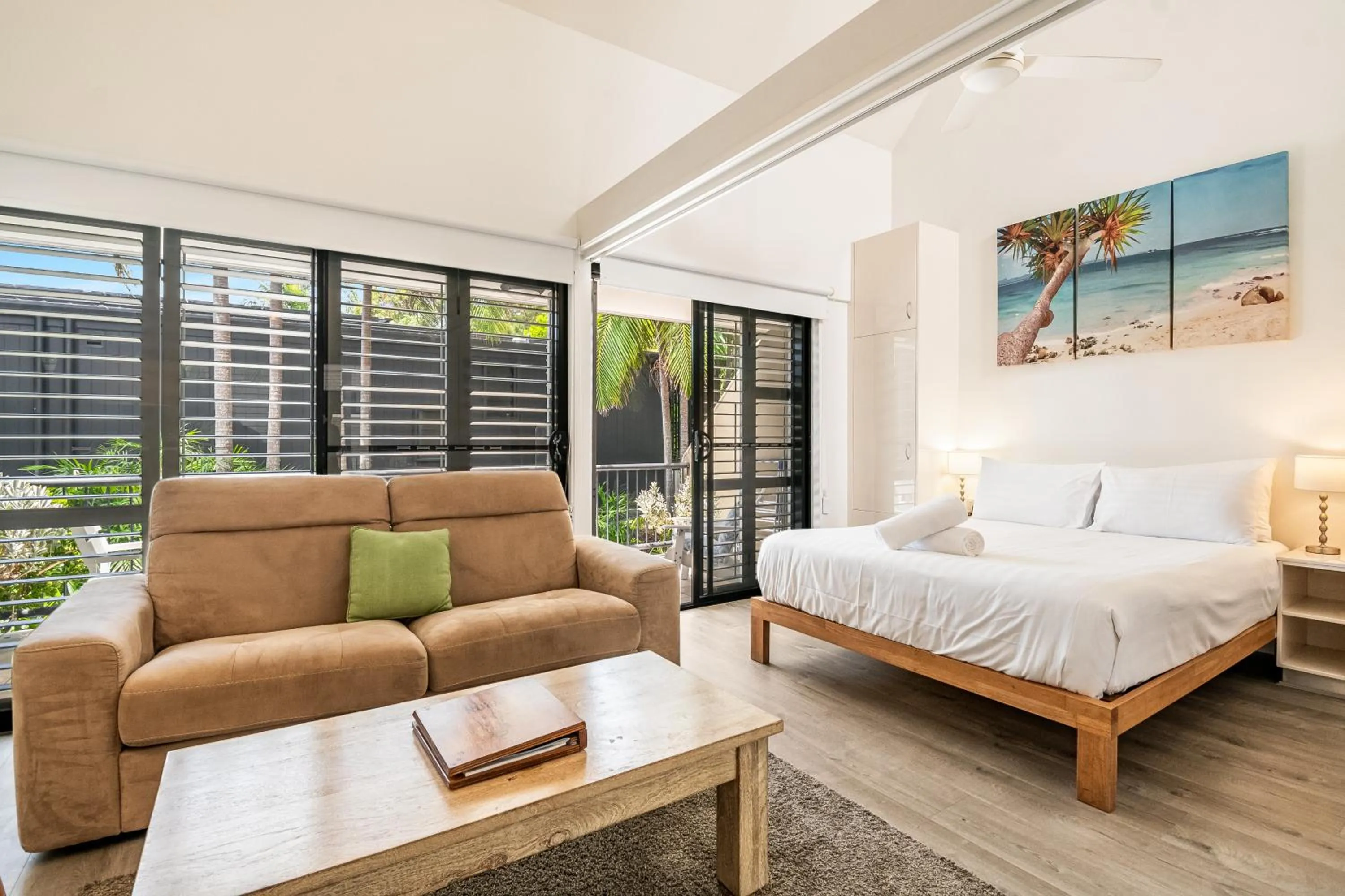 Bed in Julians Apartments