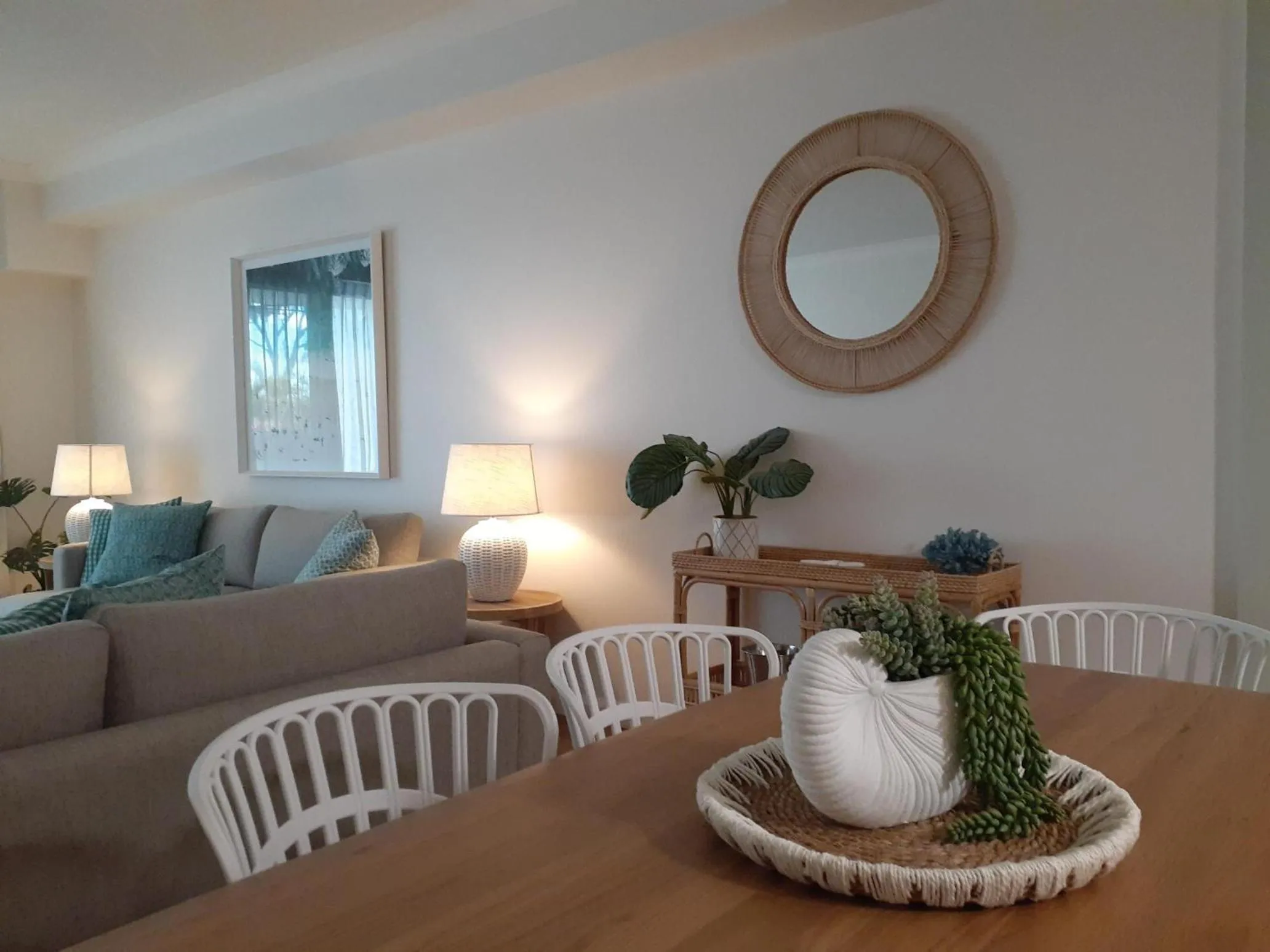 Seating area in The Bay Apartments