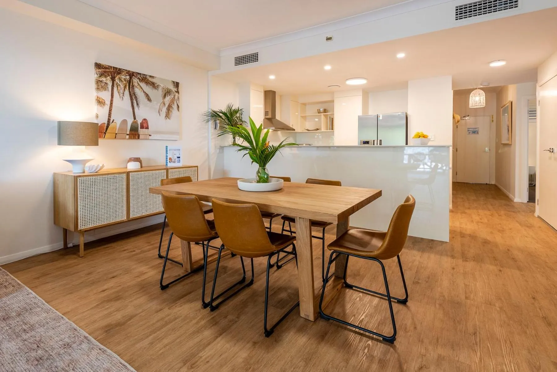Dining area in The Bay Apartments