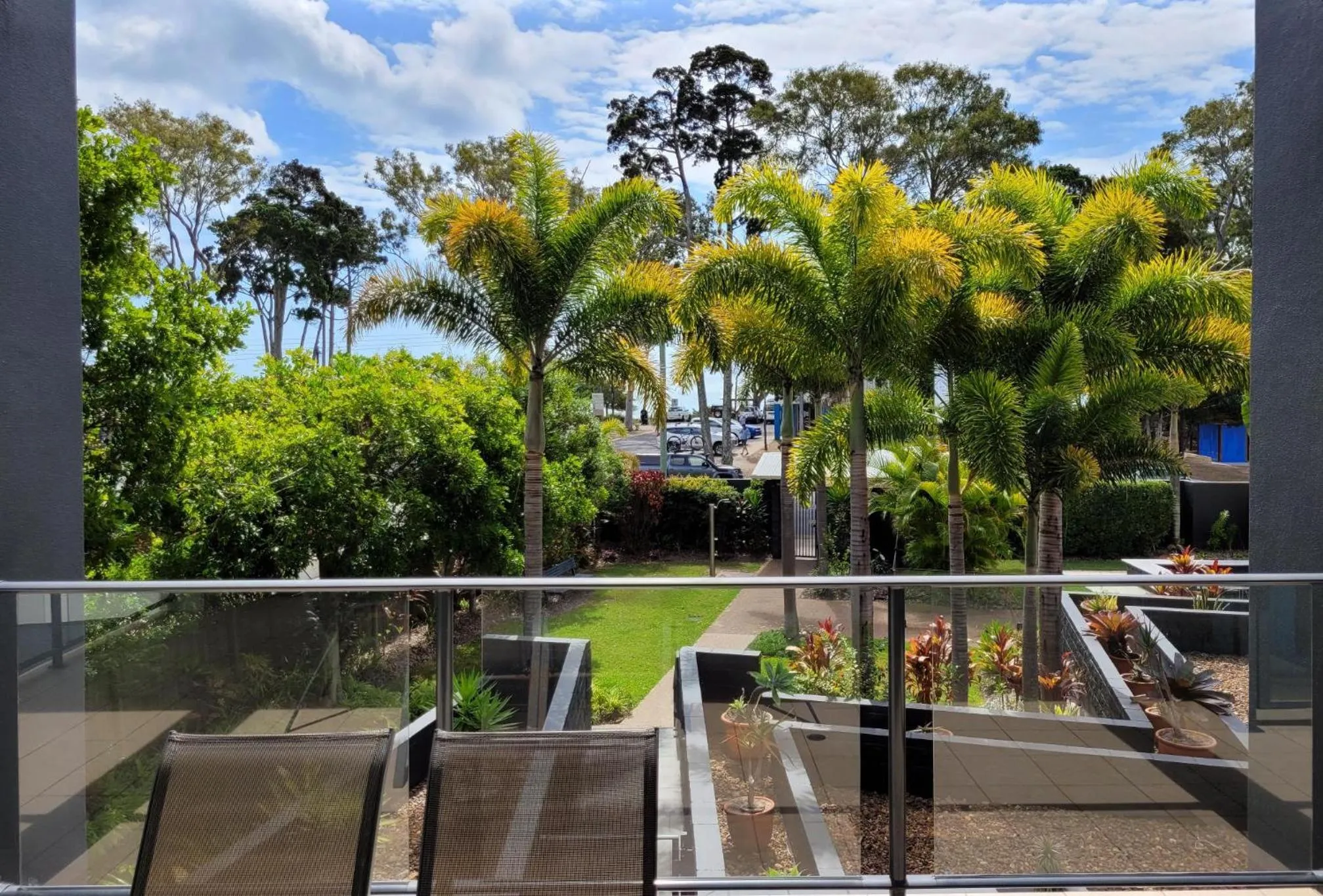 Garden view in The Bay Apartments
