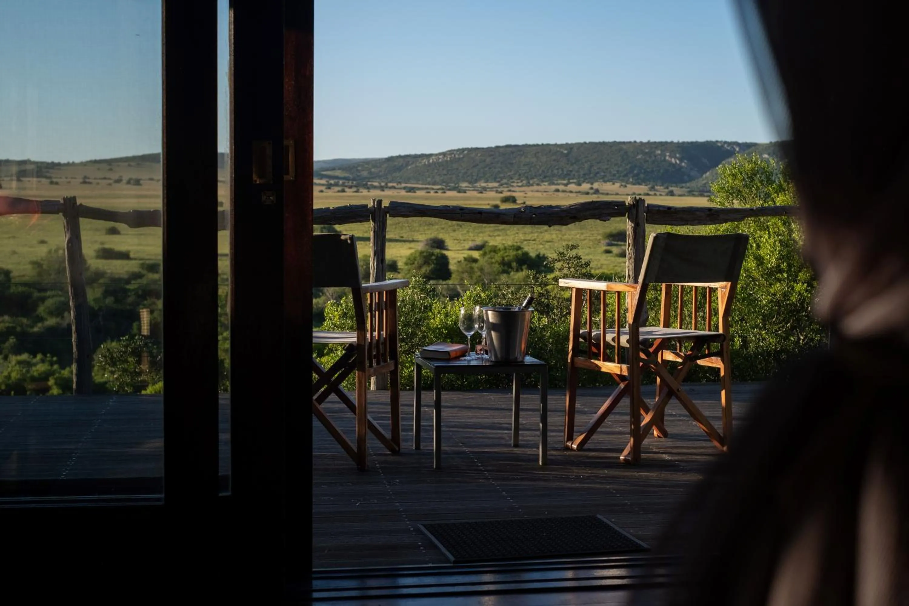 View (from property/room) in HillsNek Safari Camp – Amakhala Game Reserve