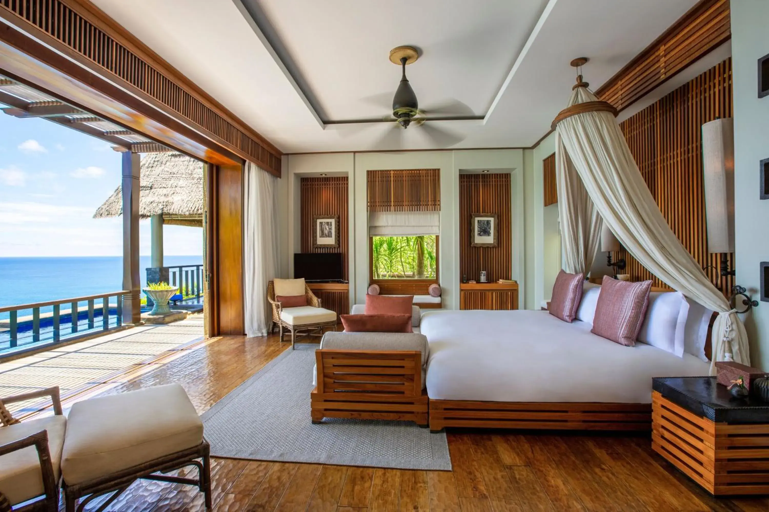 View (from property/room), Bed in Anantara Maia Seychelles Villas View (from property/room), Bed in Anantara Maia Seychelles Villas