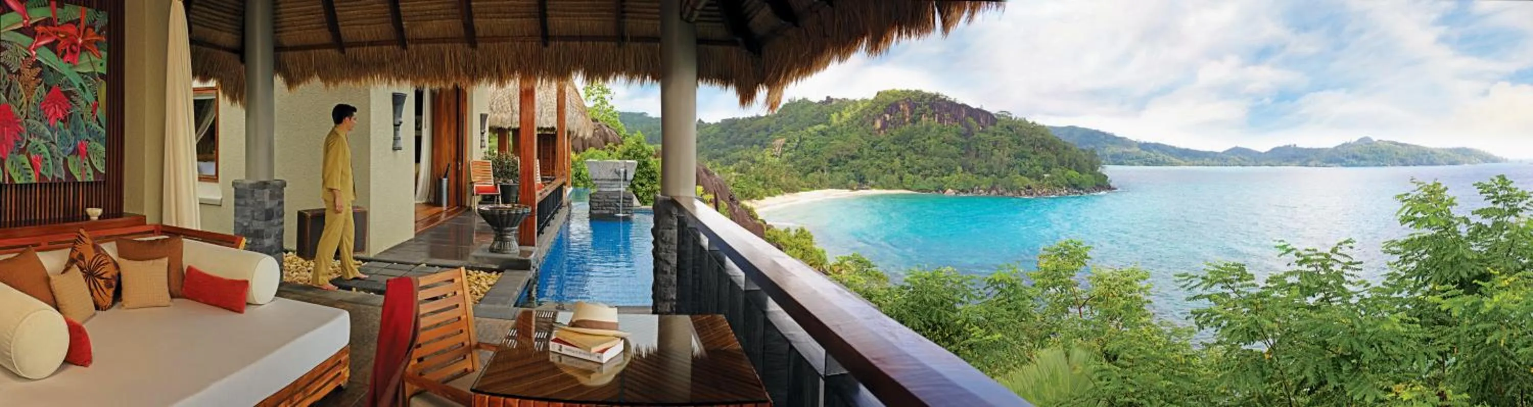 Living room in Anantara Maia Seychelles Villas