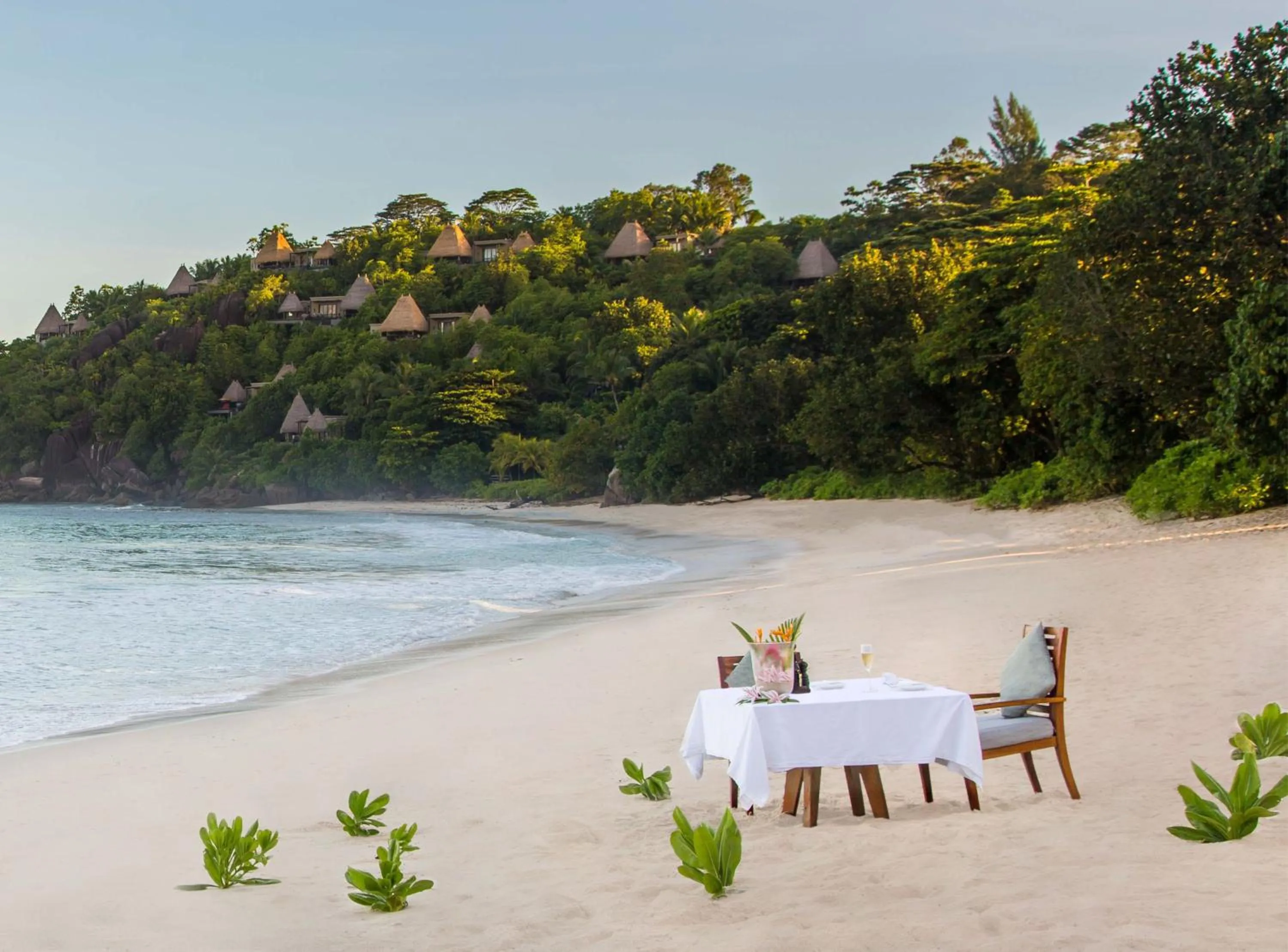 Dining area in Anantara Maia Seychelles Villas