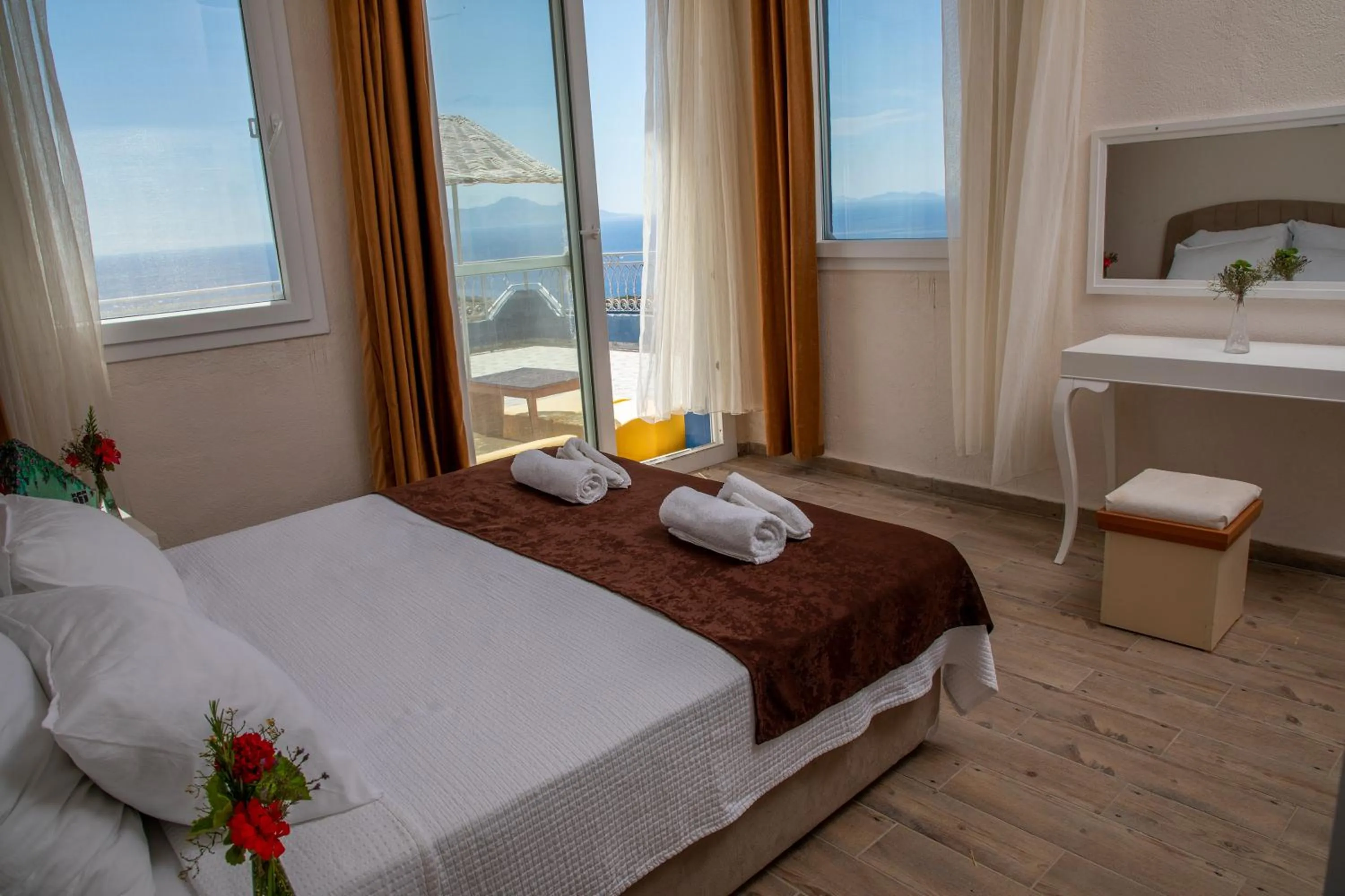 Bed in Goknar Knidos Eco Hotel & Farm