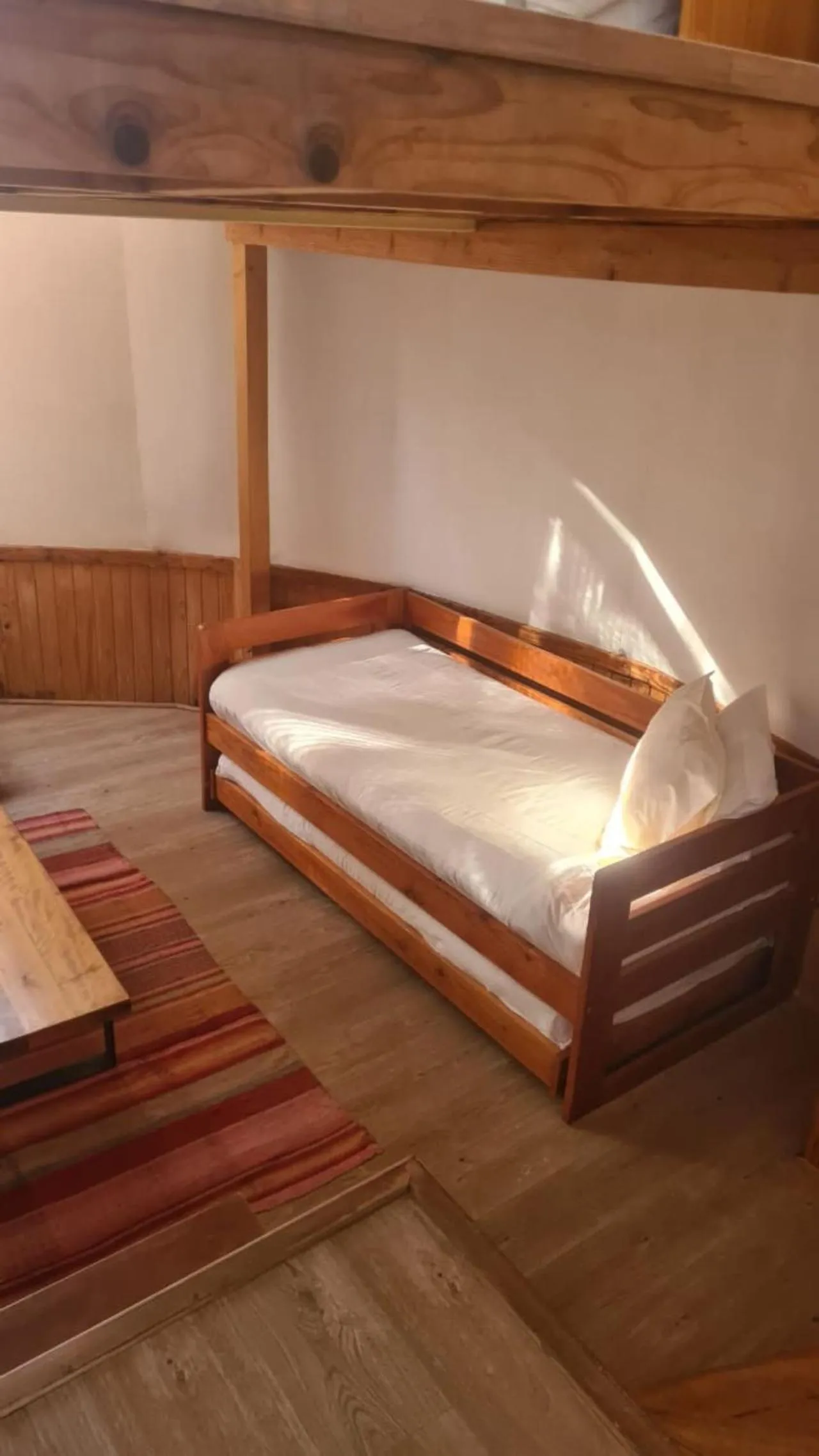 Decorative detail, Bed in Magma Lodge, Pucon