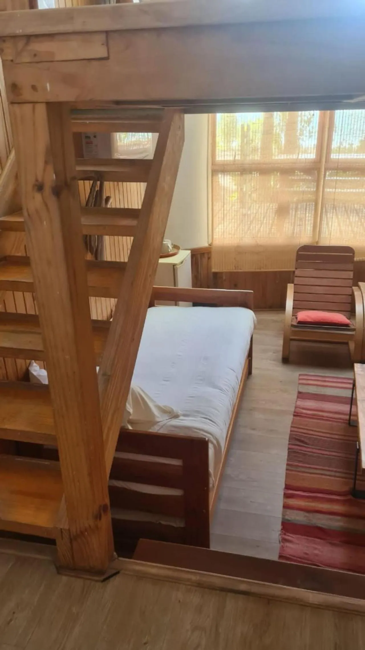 Decorative detail, Bed in Magma Lodge, Pucon