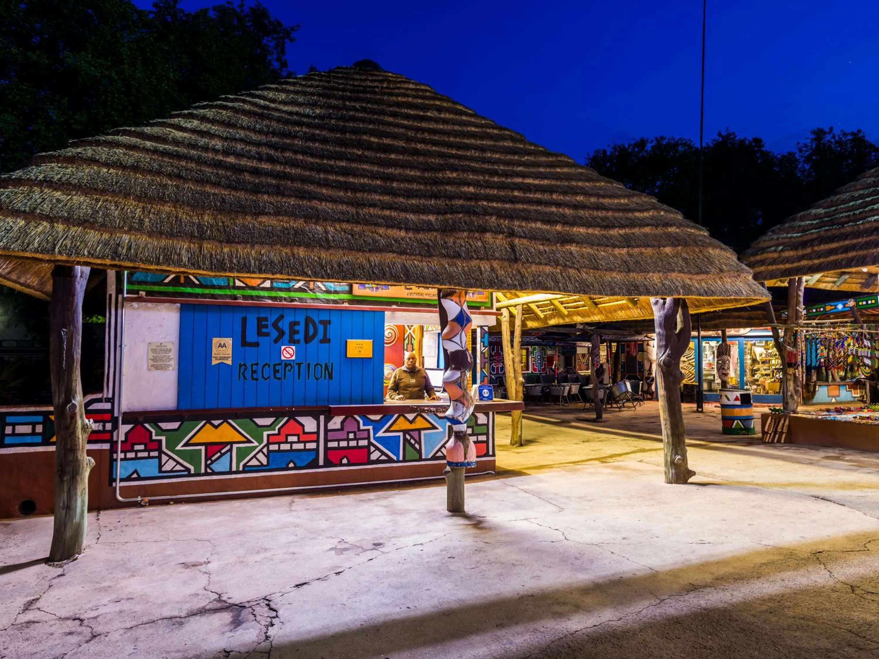 Facade/entrance in aha Lesedi African Lodge & Cultural Village