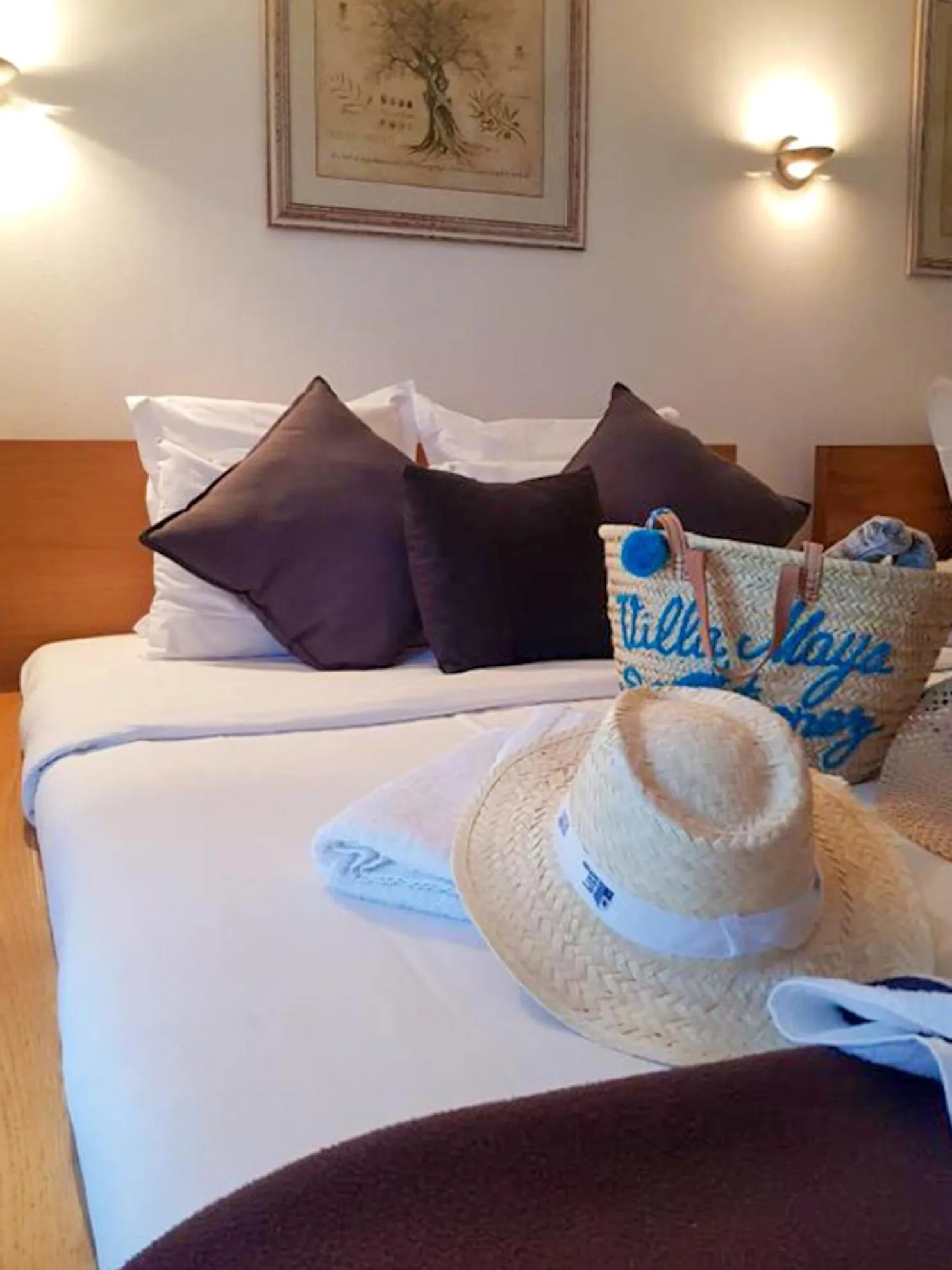 Bed in Hôtel Villa Maya - Golfe de Saint-Tropez