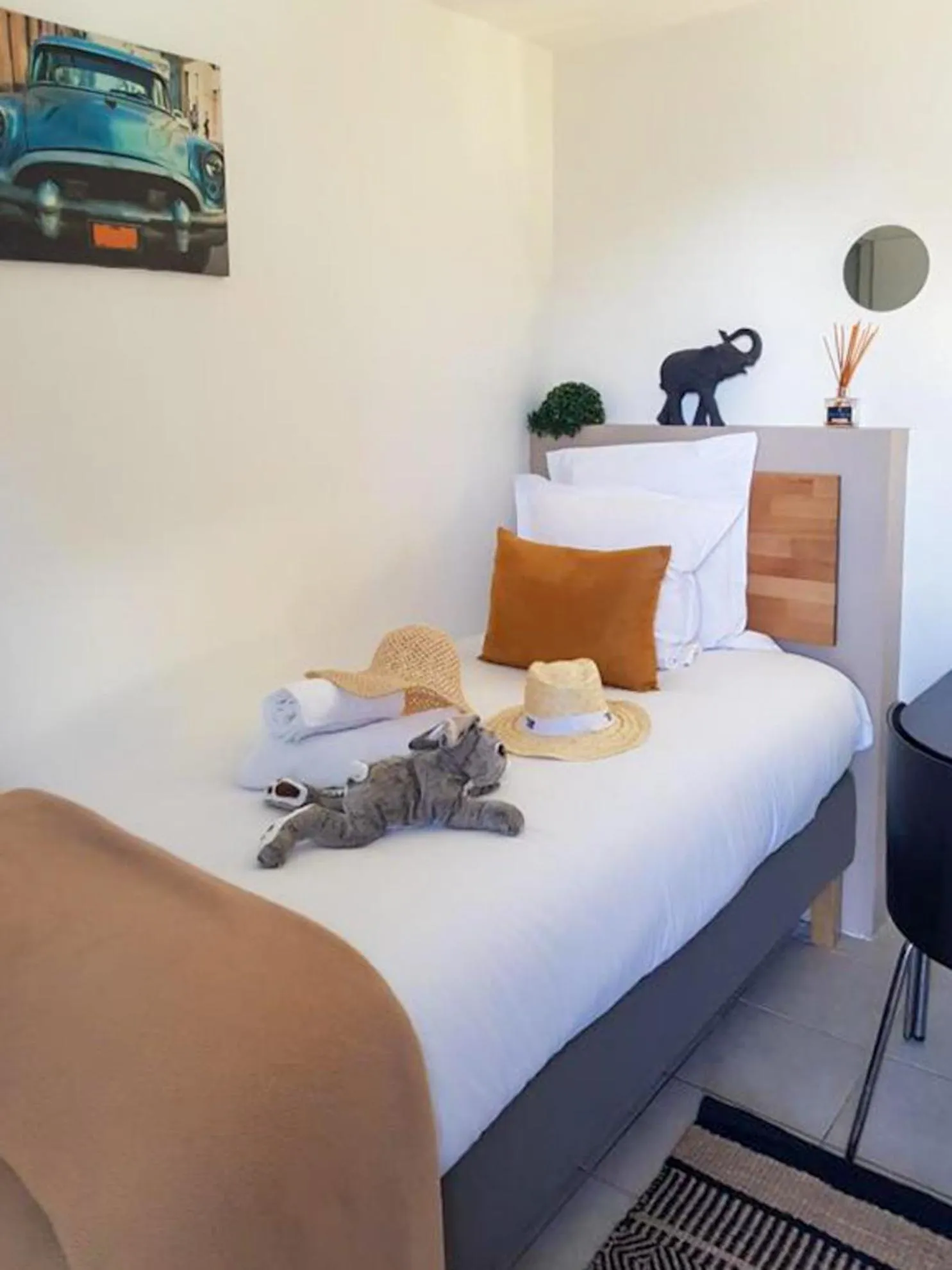 Bed in Hôtel Villa Maya - Golfe de Saint-Tropez