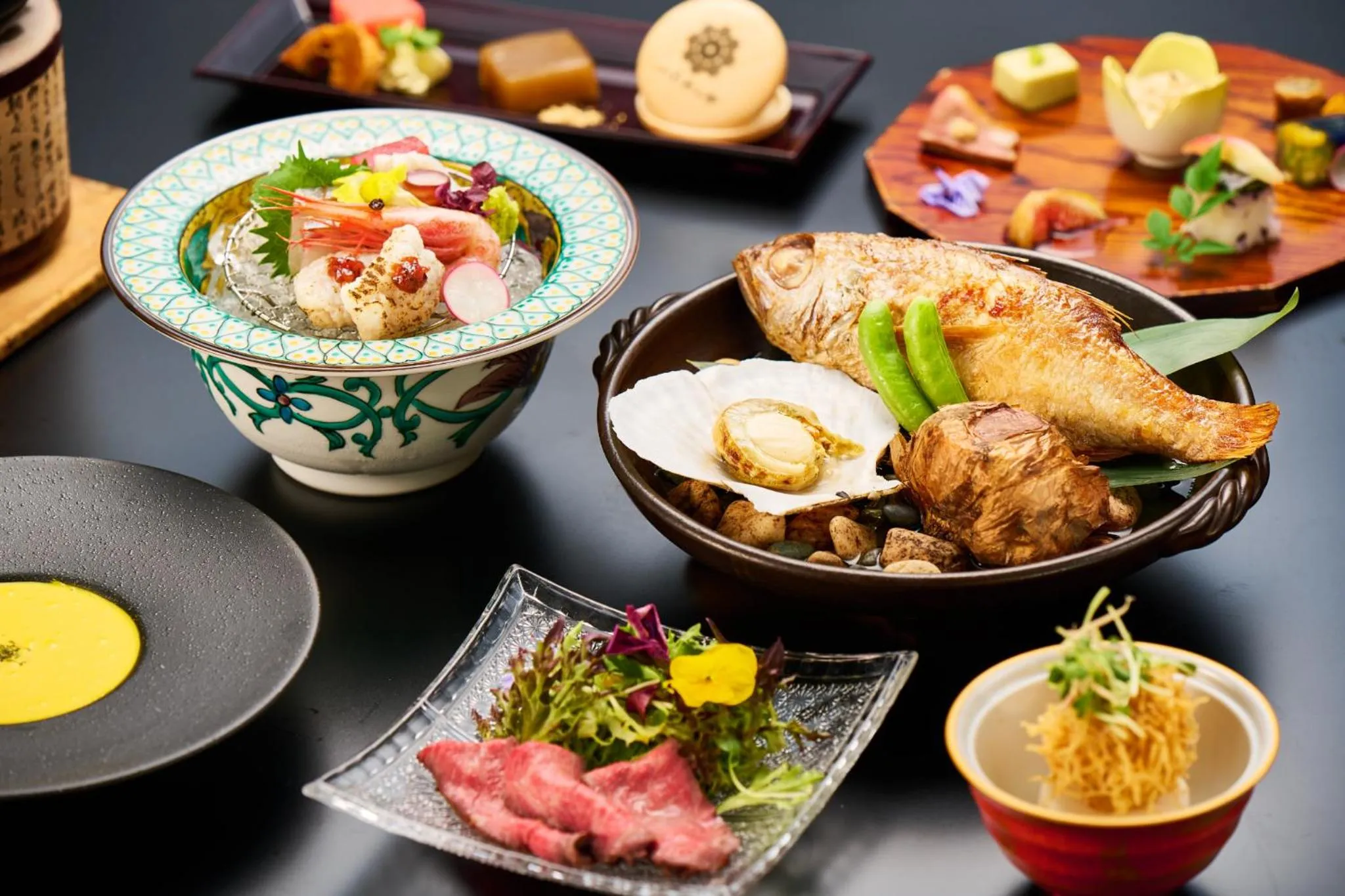 Food close-up in Shirasagiyu Tawaraya