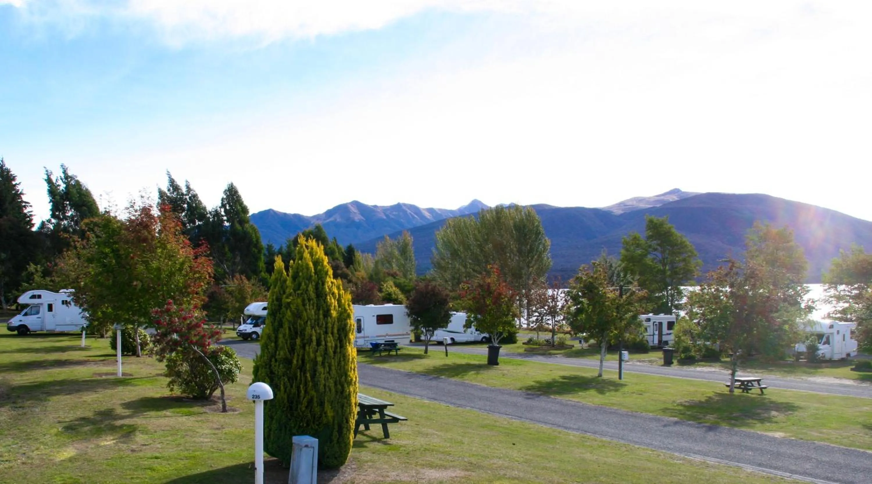 Garden view in Te Anau Lakeview Holiday Park & Motels