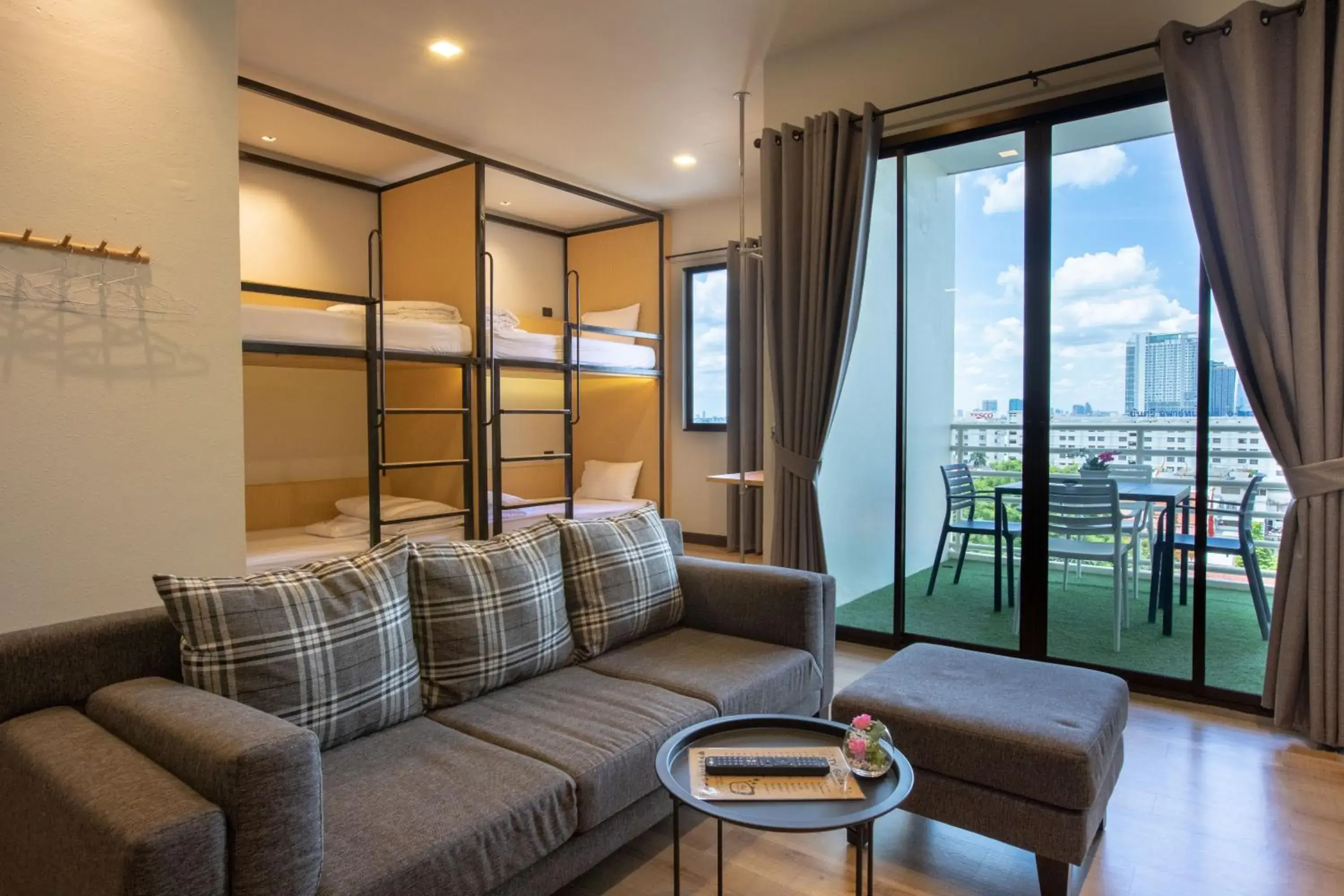 Bunk Bed with Private Balcony Room in The Royal River Hotel Bunk Bed with Private Balcony Room in The Royal River Hotel