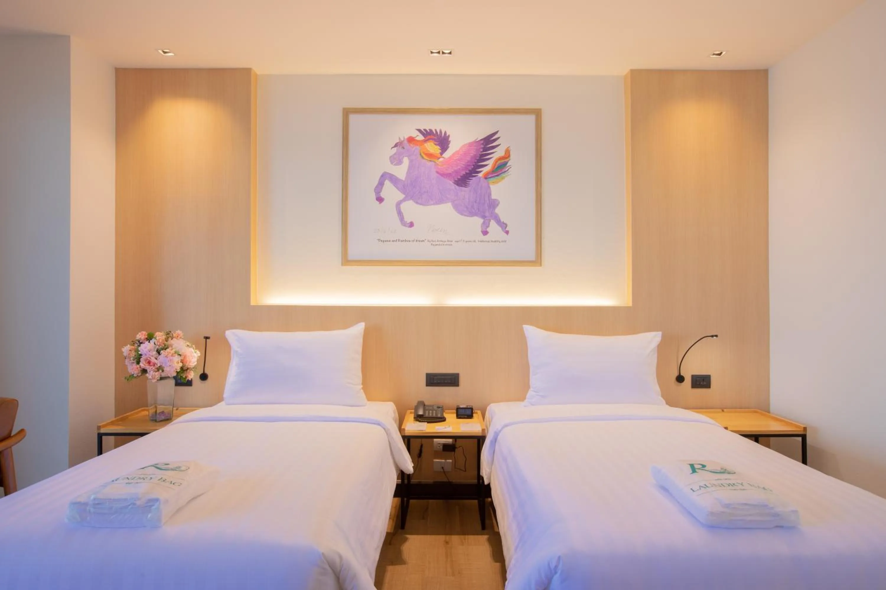 Bed in The Royal River Hotel