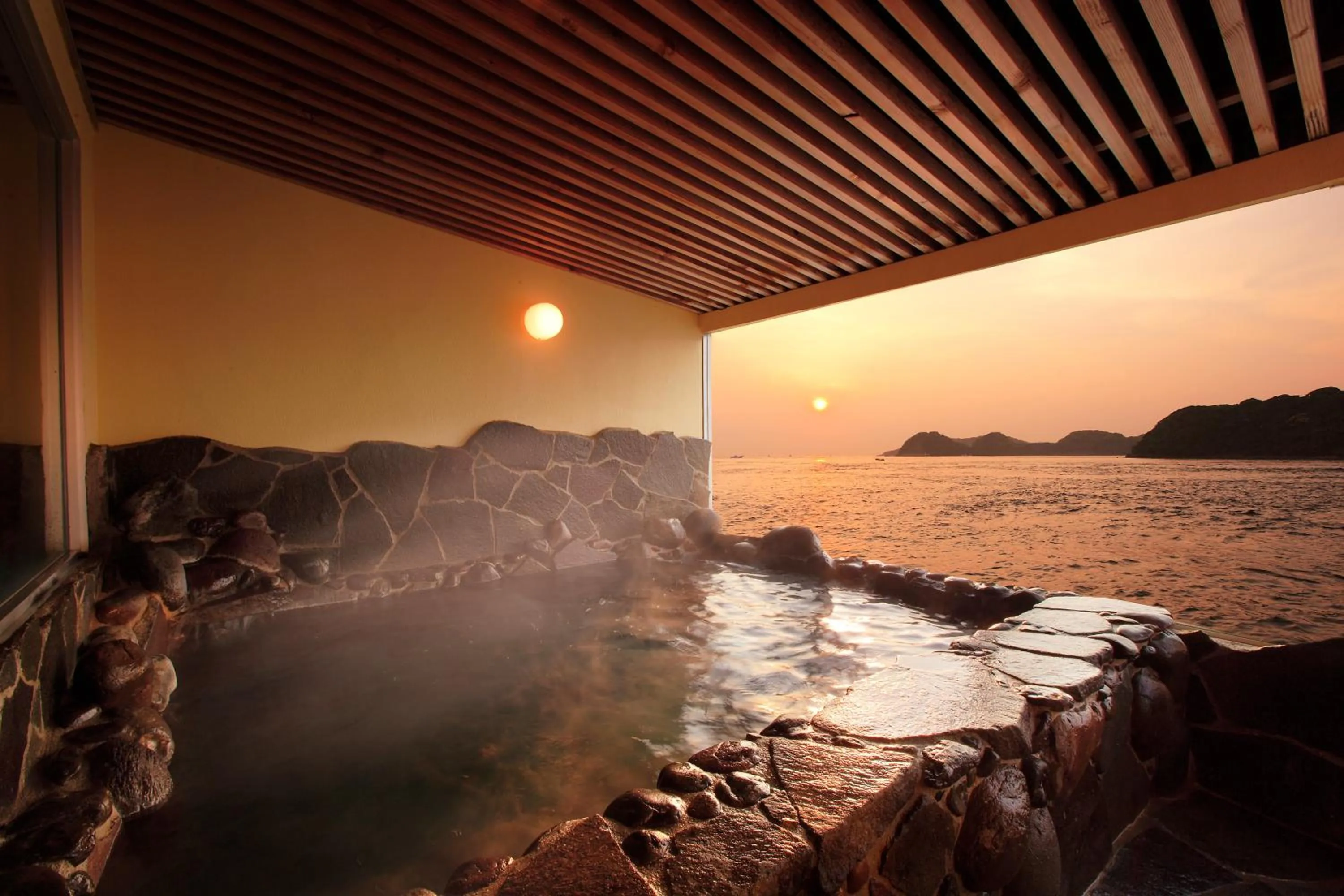 Hot Spring Bath in Hirado Kaijyo Hotel