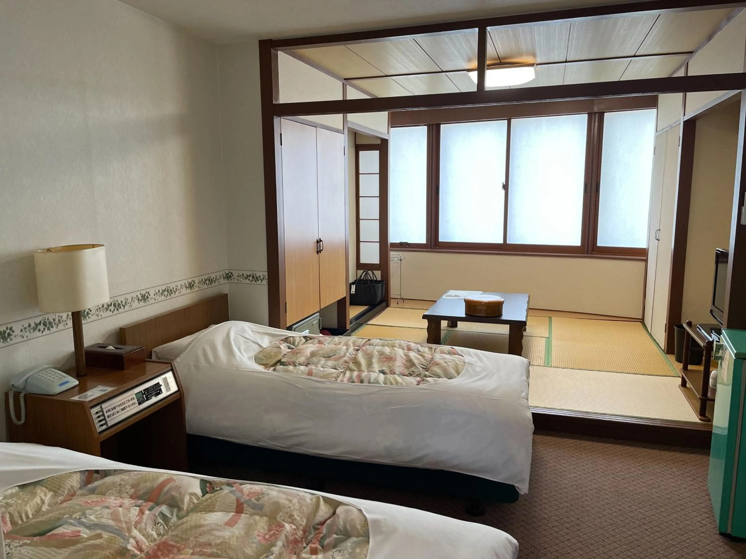 TV and multimedia, Bed in Hirado Kaijyo Hotel