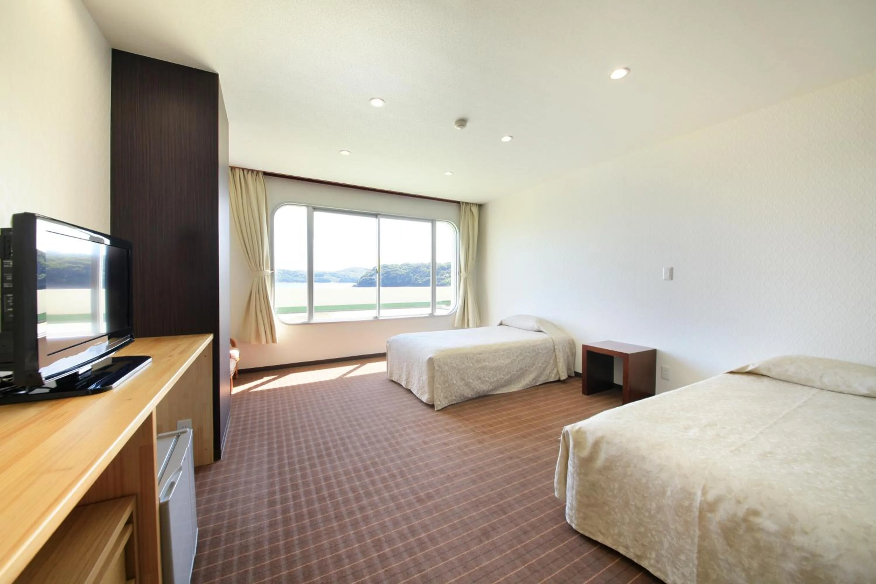 Bed in Hirado Kaijyo Hotel