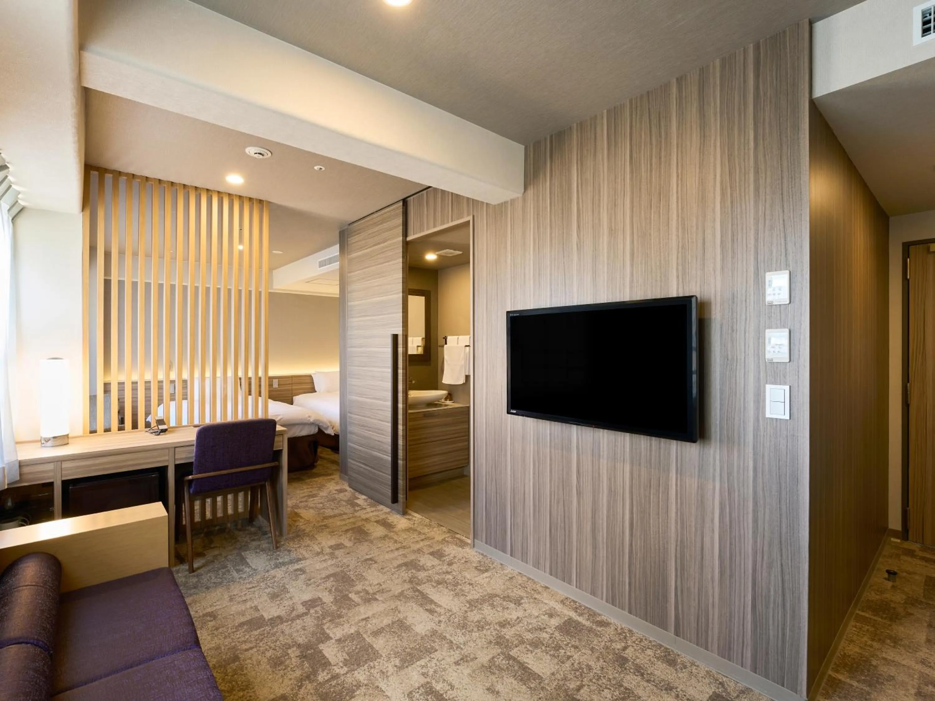 Photo of the whole room, Bed in Hotel Elcient Kyoto Hachijoguchi