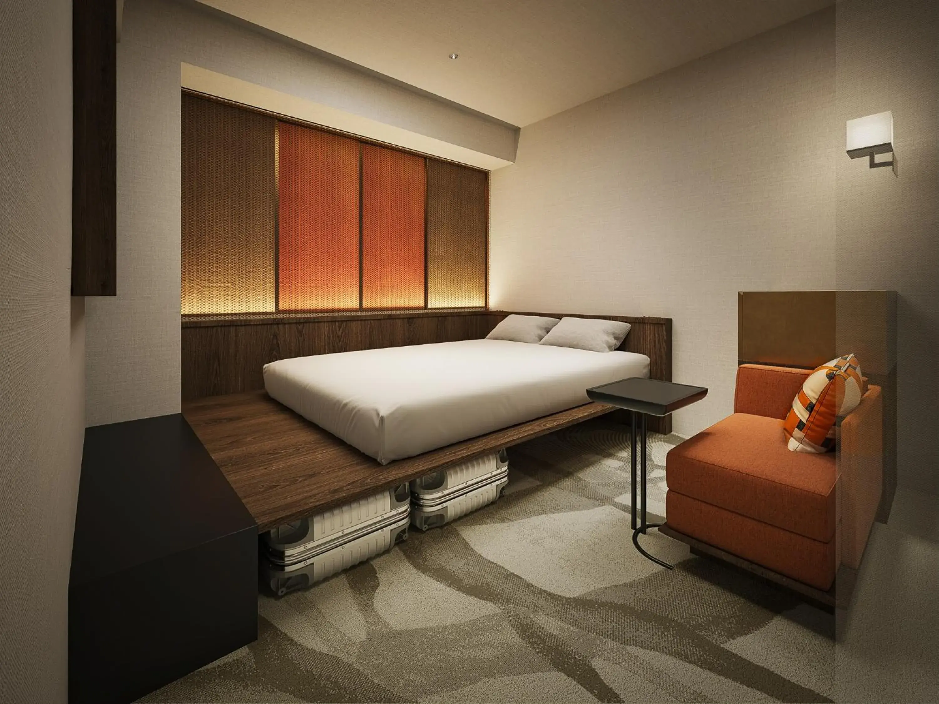 Bed in Hotel Elcient Kyoto Hachijoguchi Bed in Hotel Elcient Kyoto Hachijoguchi