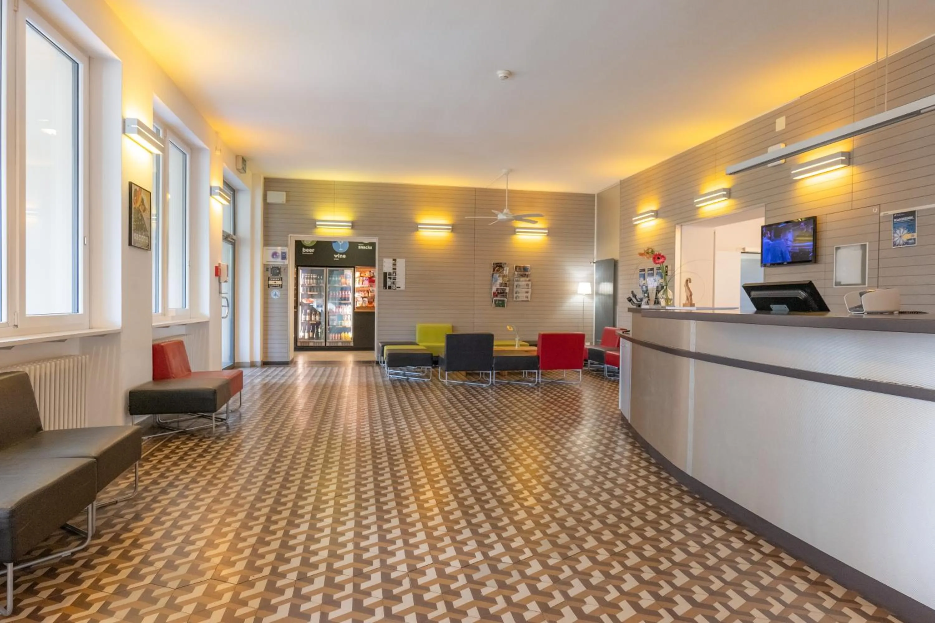 Lobby or reception in Locarno Youth Hostel