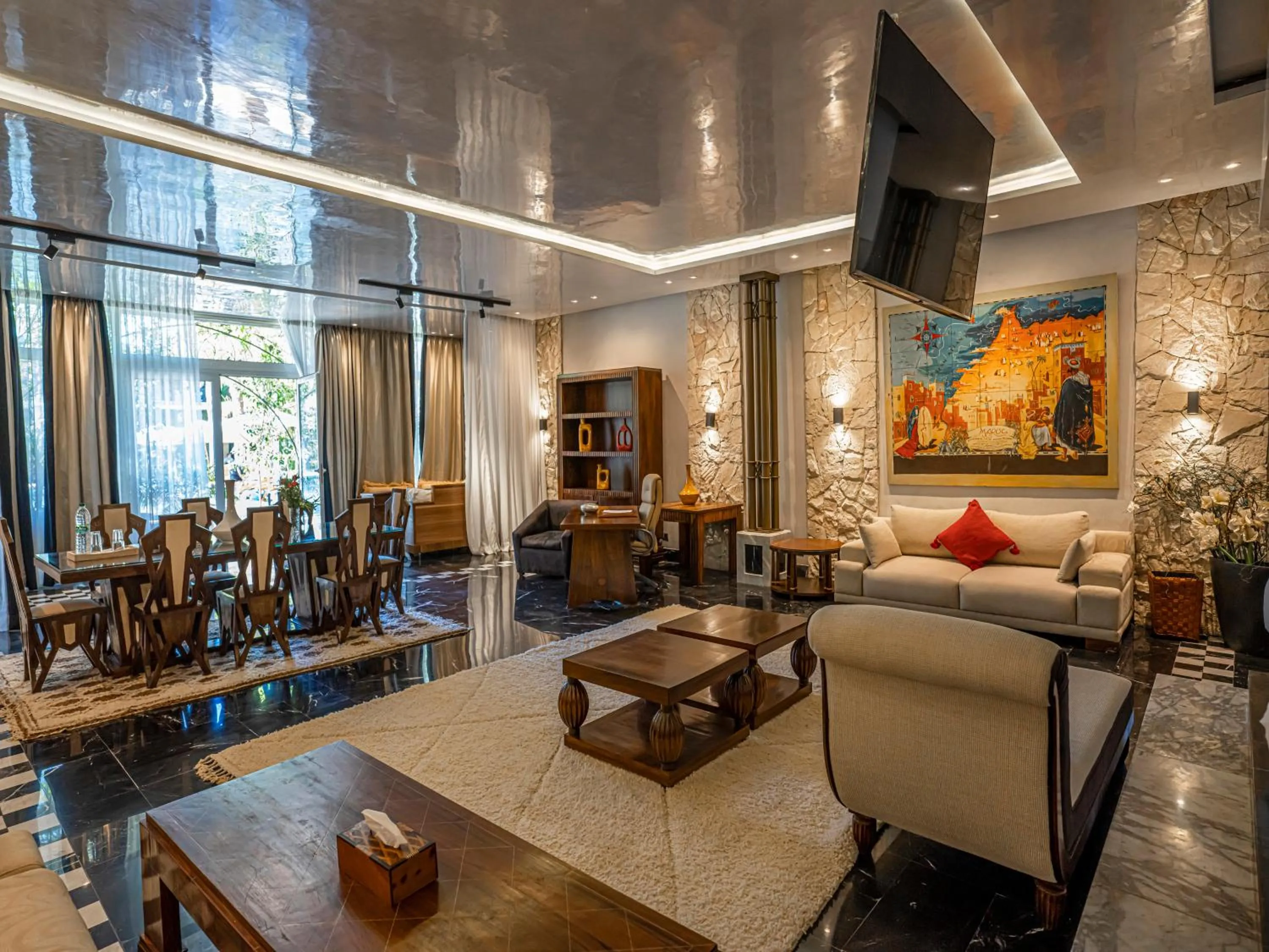 Living room in Palais Mirage d'Atlas, Suites de Luxe & Spa