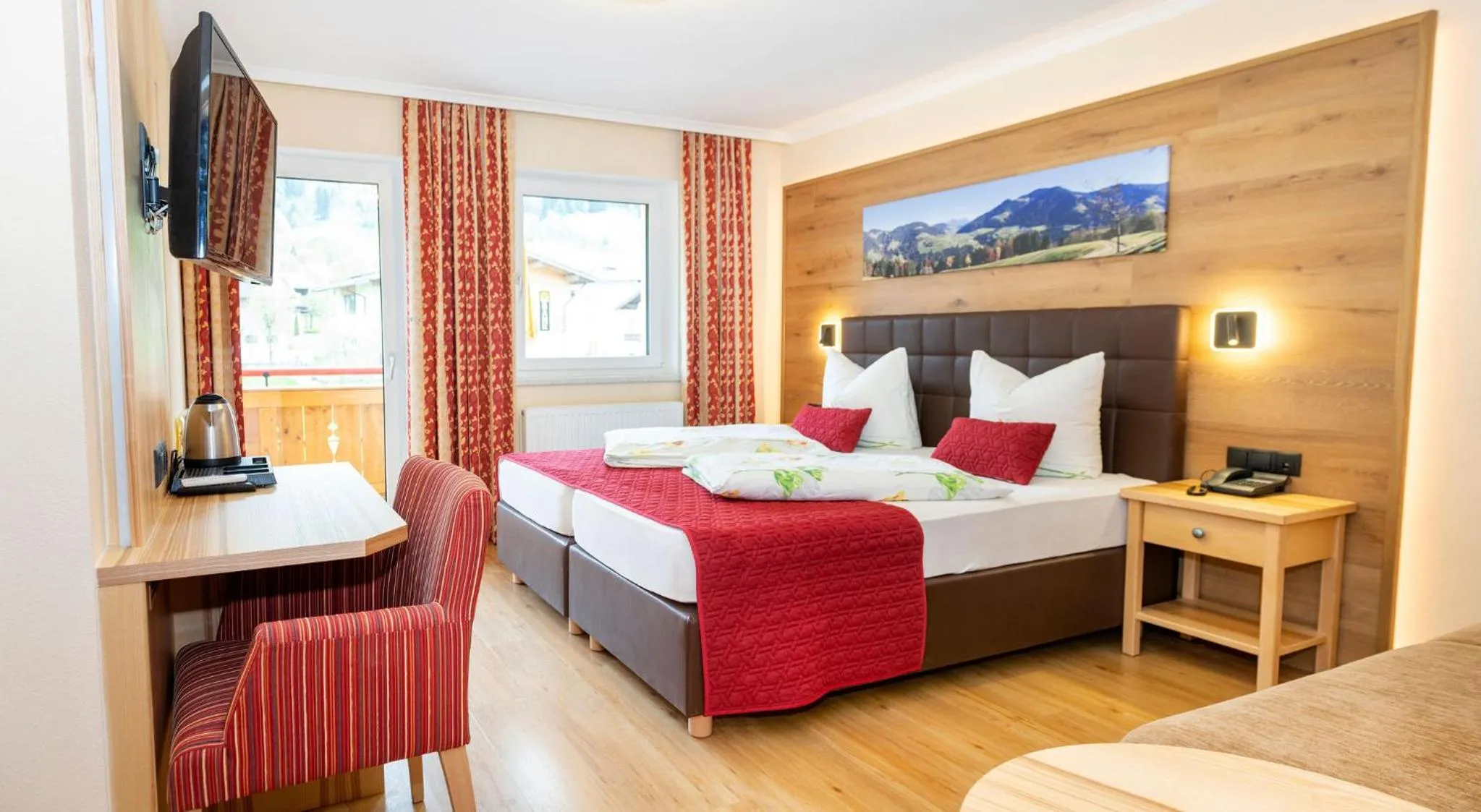 View (from property/room), Bed in Hotel Schneeberger