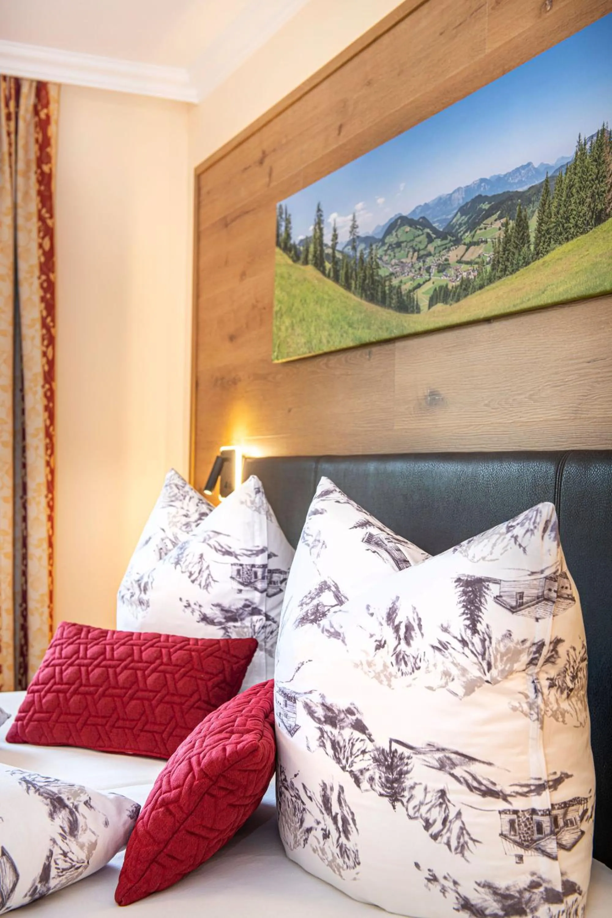 Bed in Hotel Schneeberger