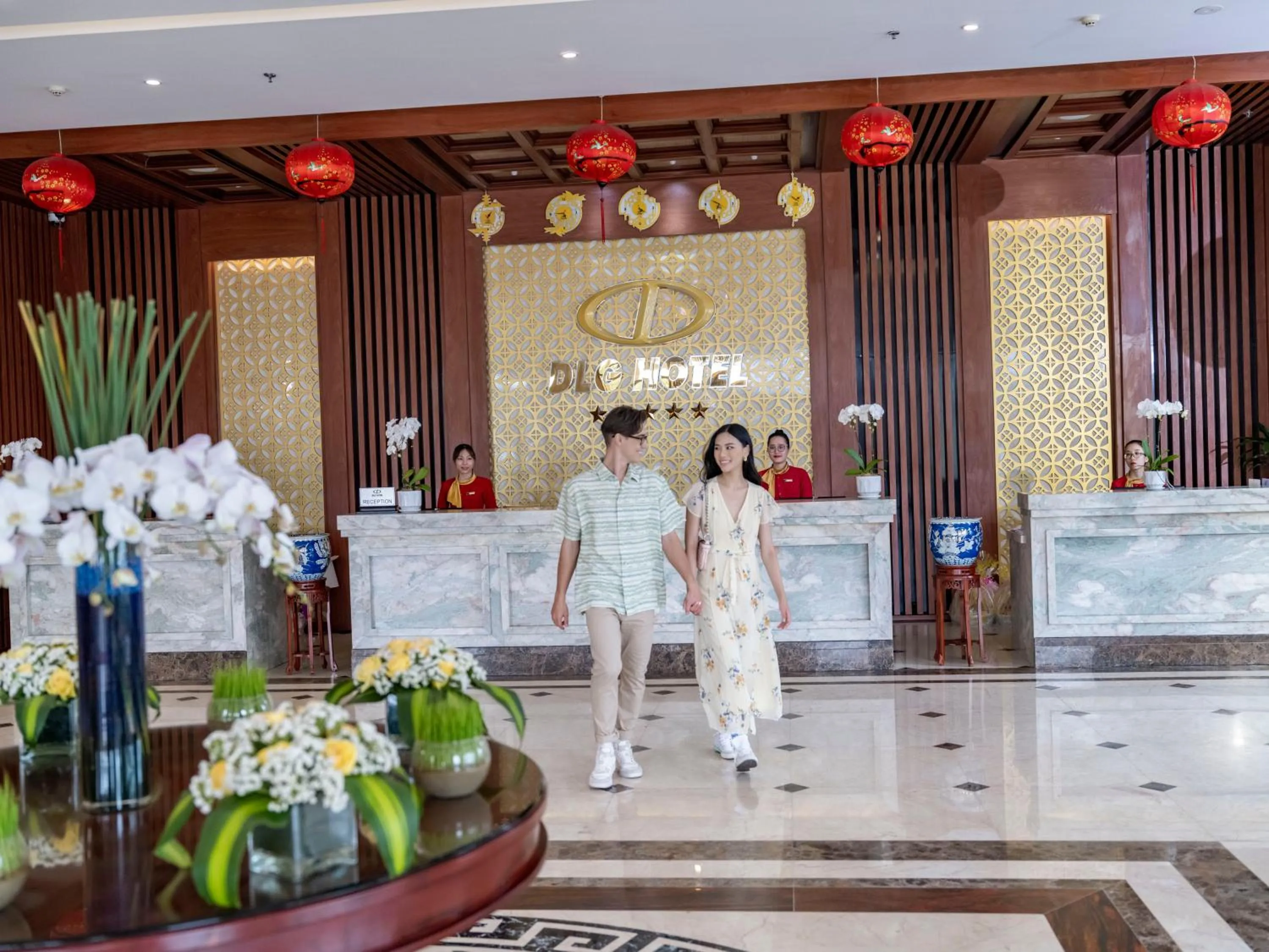 Lobby or reception in DLG Hotel Danang