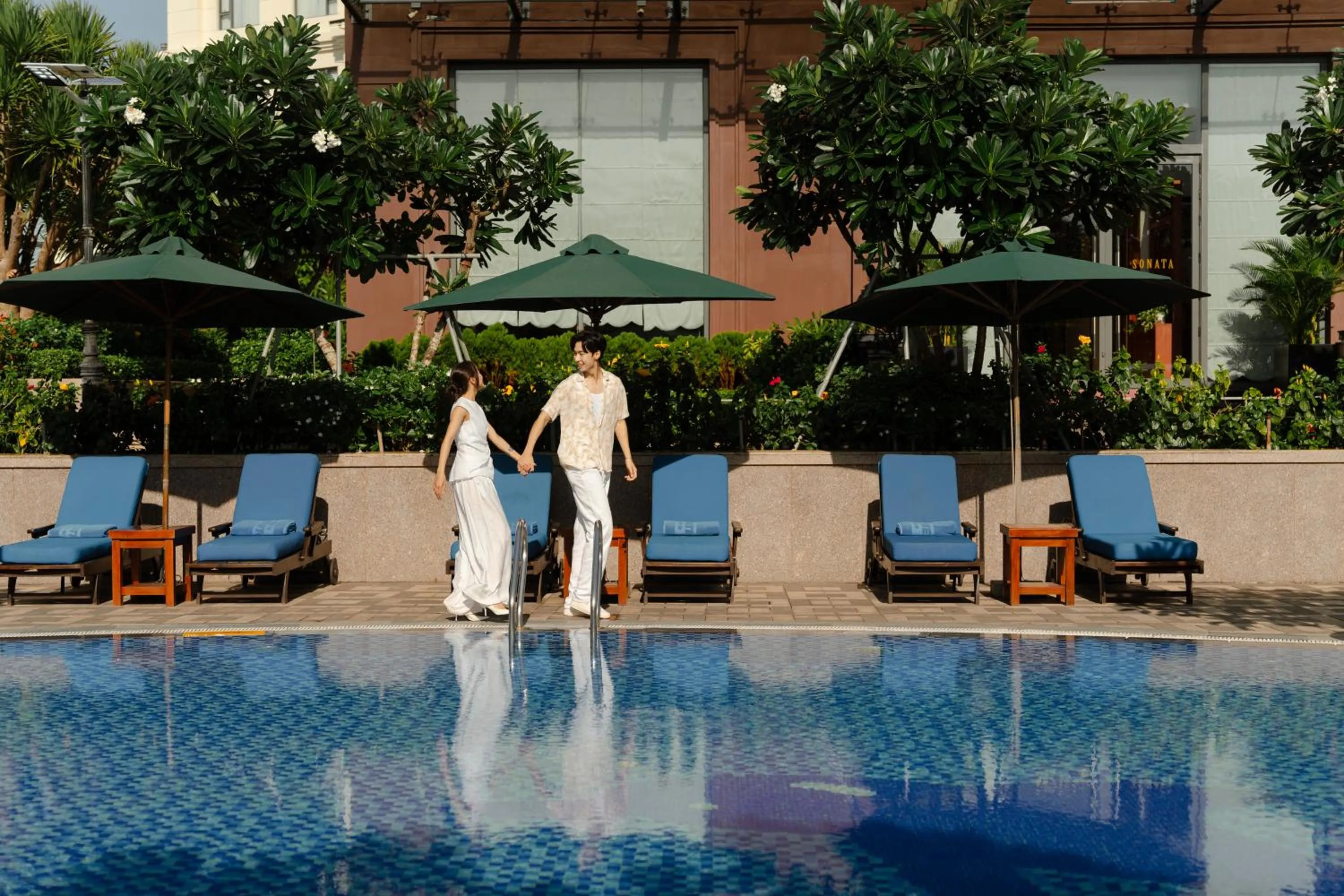Swimming pool in DLG Hotel Danang