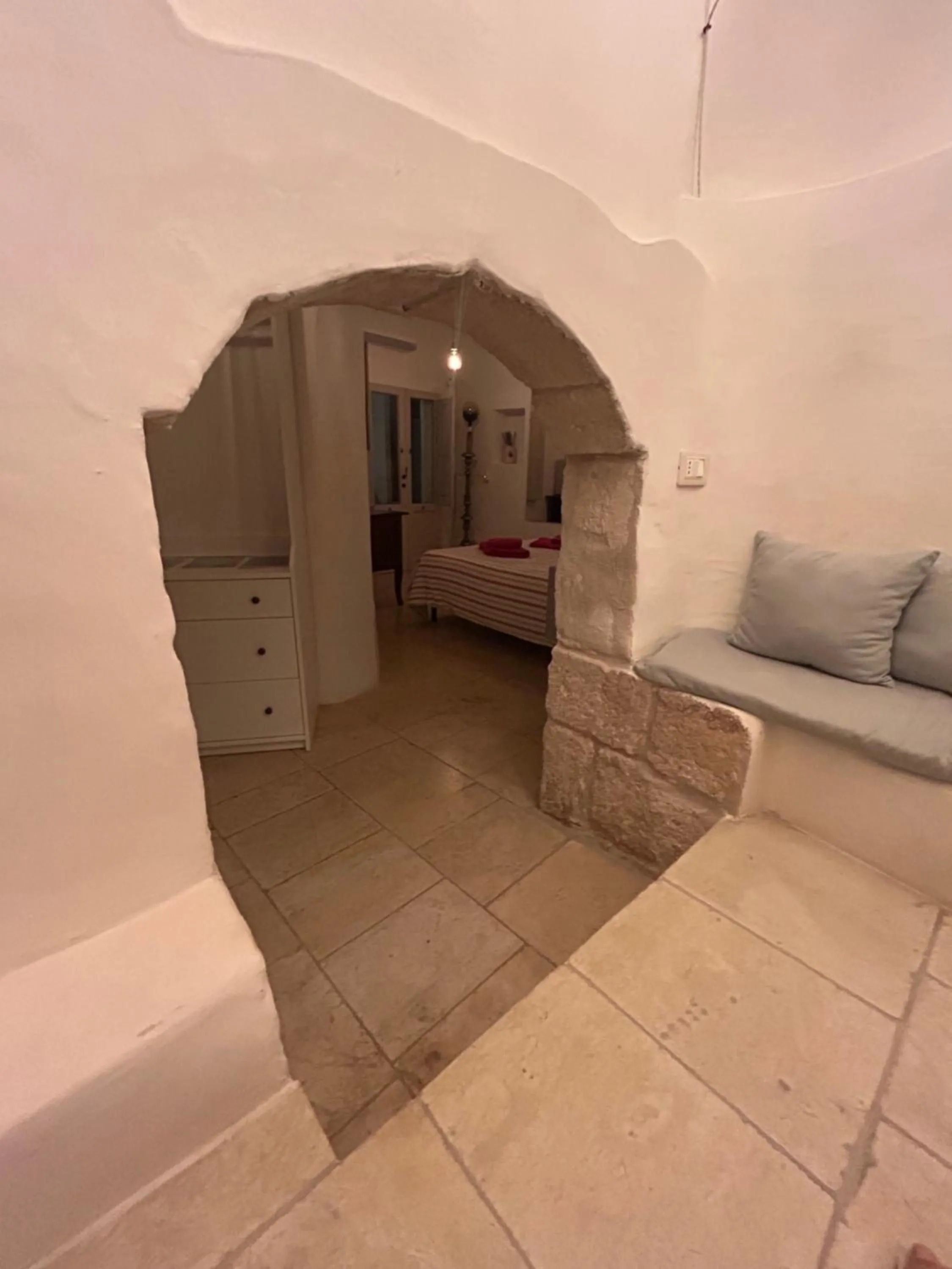 Seating area in Masseria Pelosella B&B