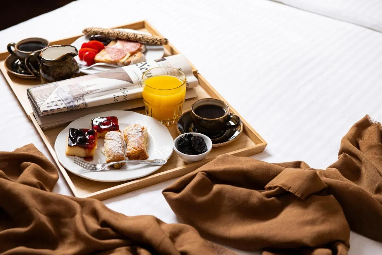 Bed in Hotel Naiades Bed in Hotel Naiades