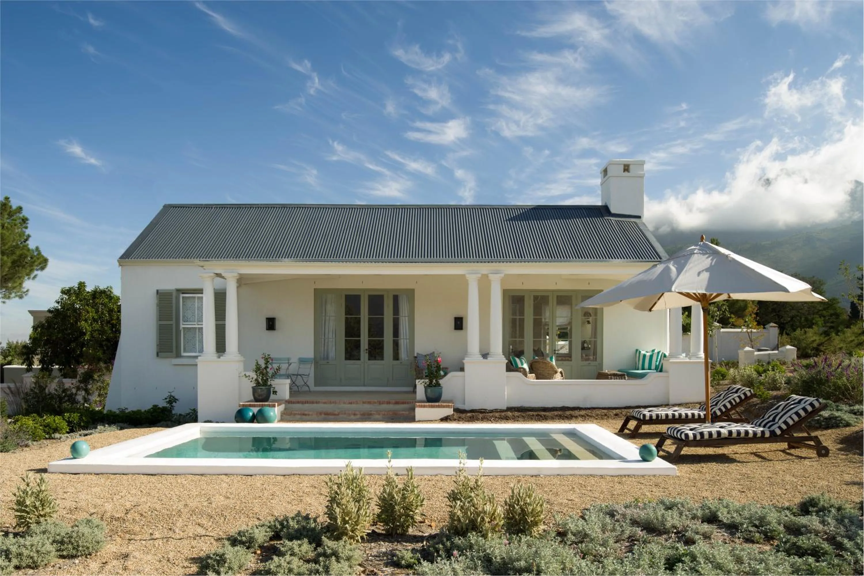 Facade/entrance in La Cotte Orchard Cottages