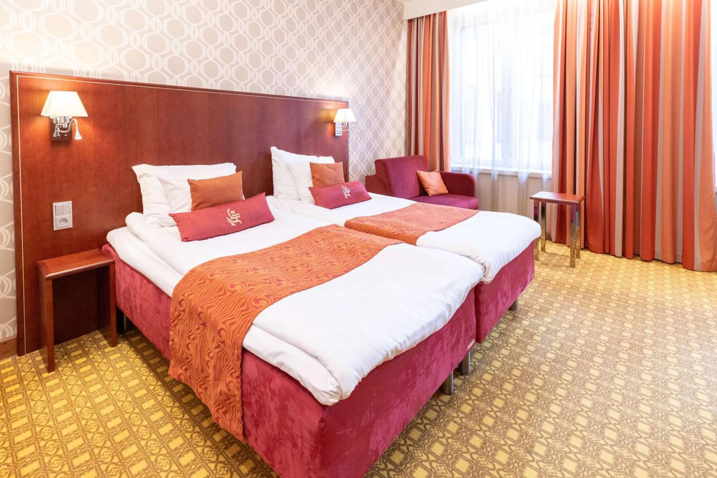 Bedroom, Bed in Scandic Atlas