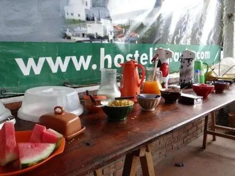 Buffet breakfast in Hostel Ibirapita