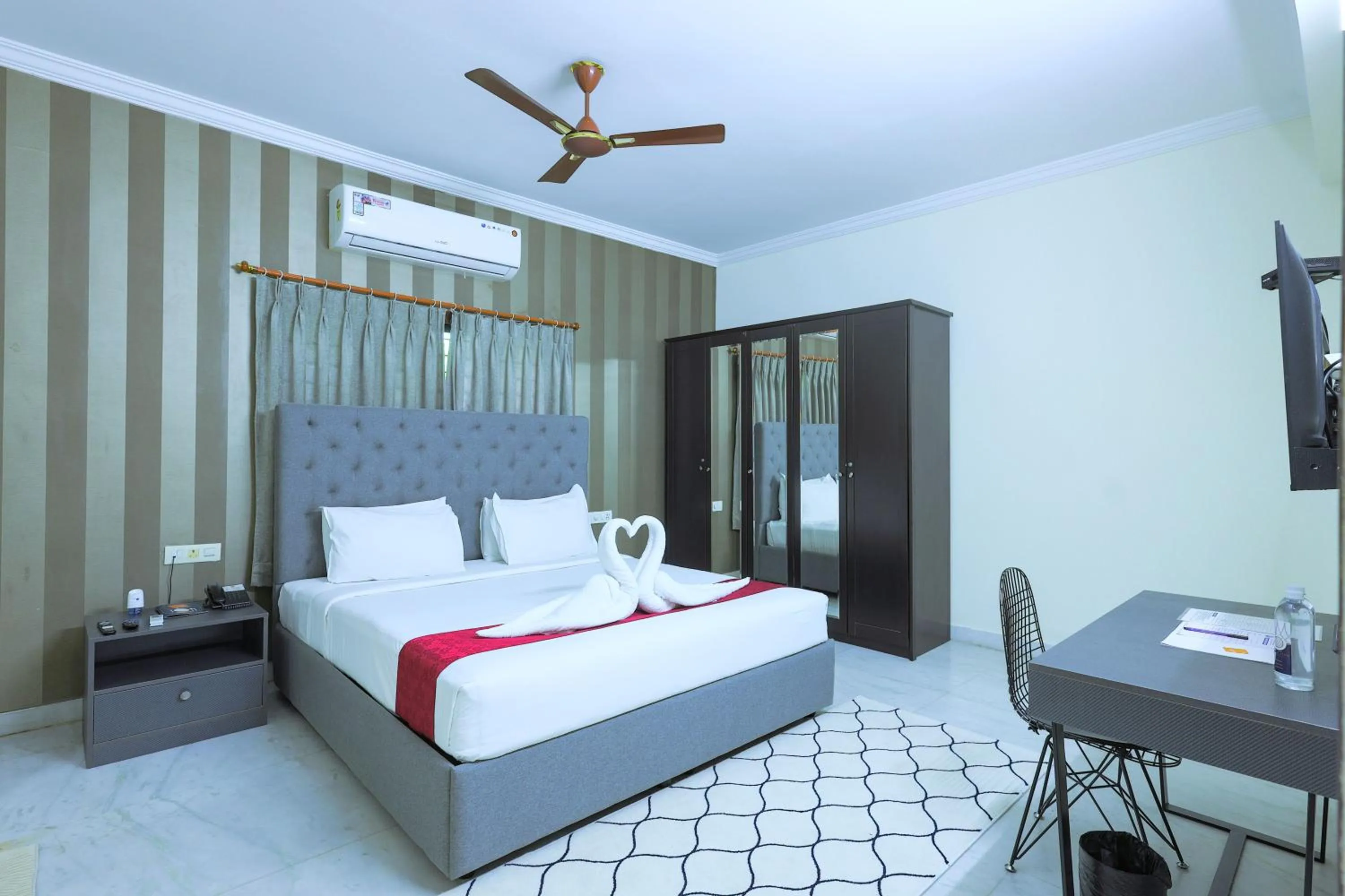 Bedroom, Bed in Hotel Athome & Serviced Apartments by Deccan Serai Hotels