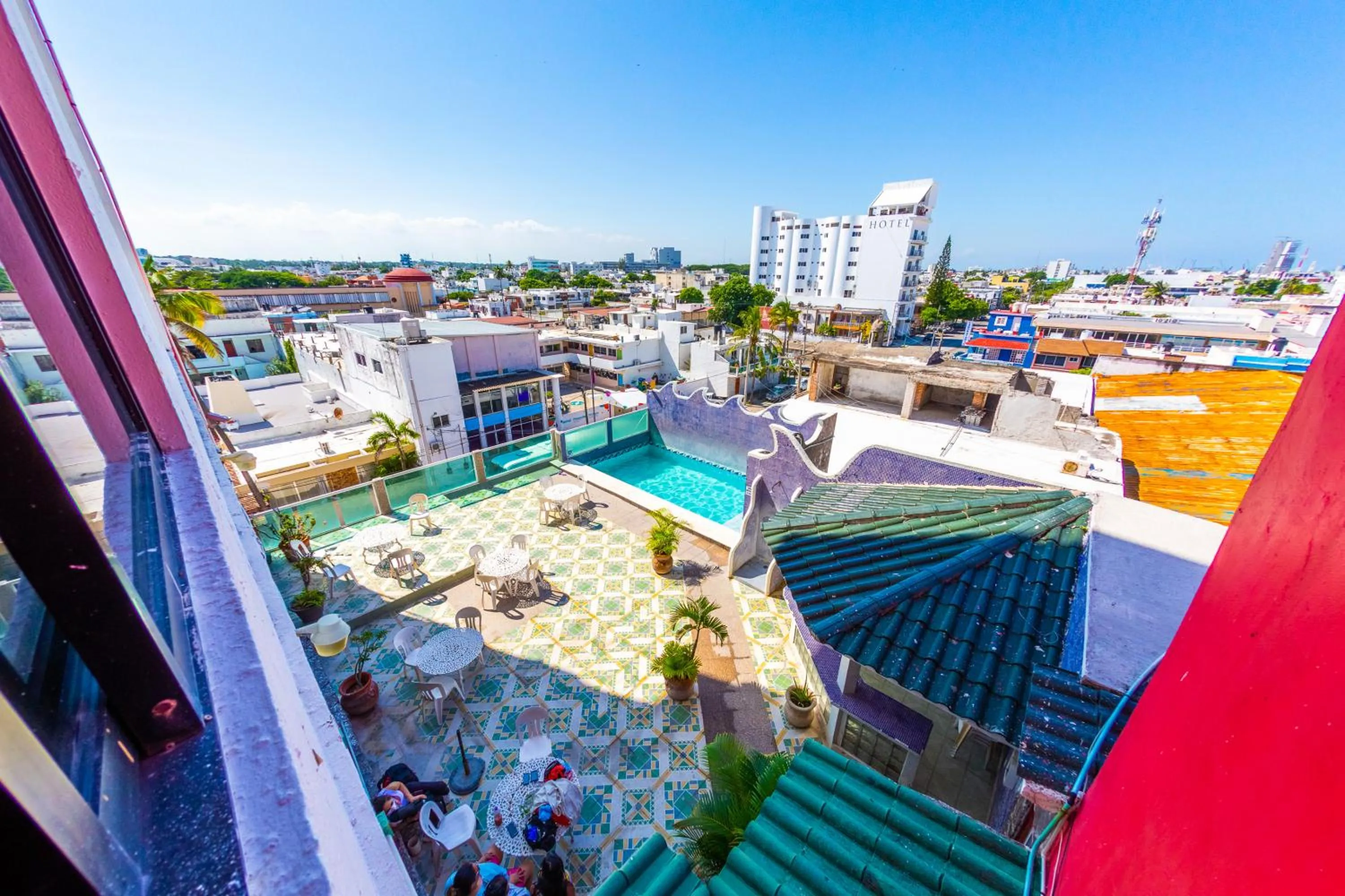 Pool view in Hotel Ziami