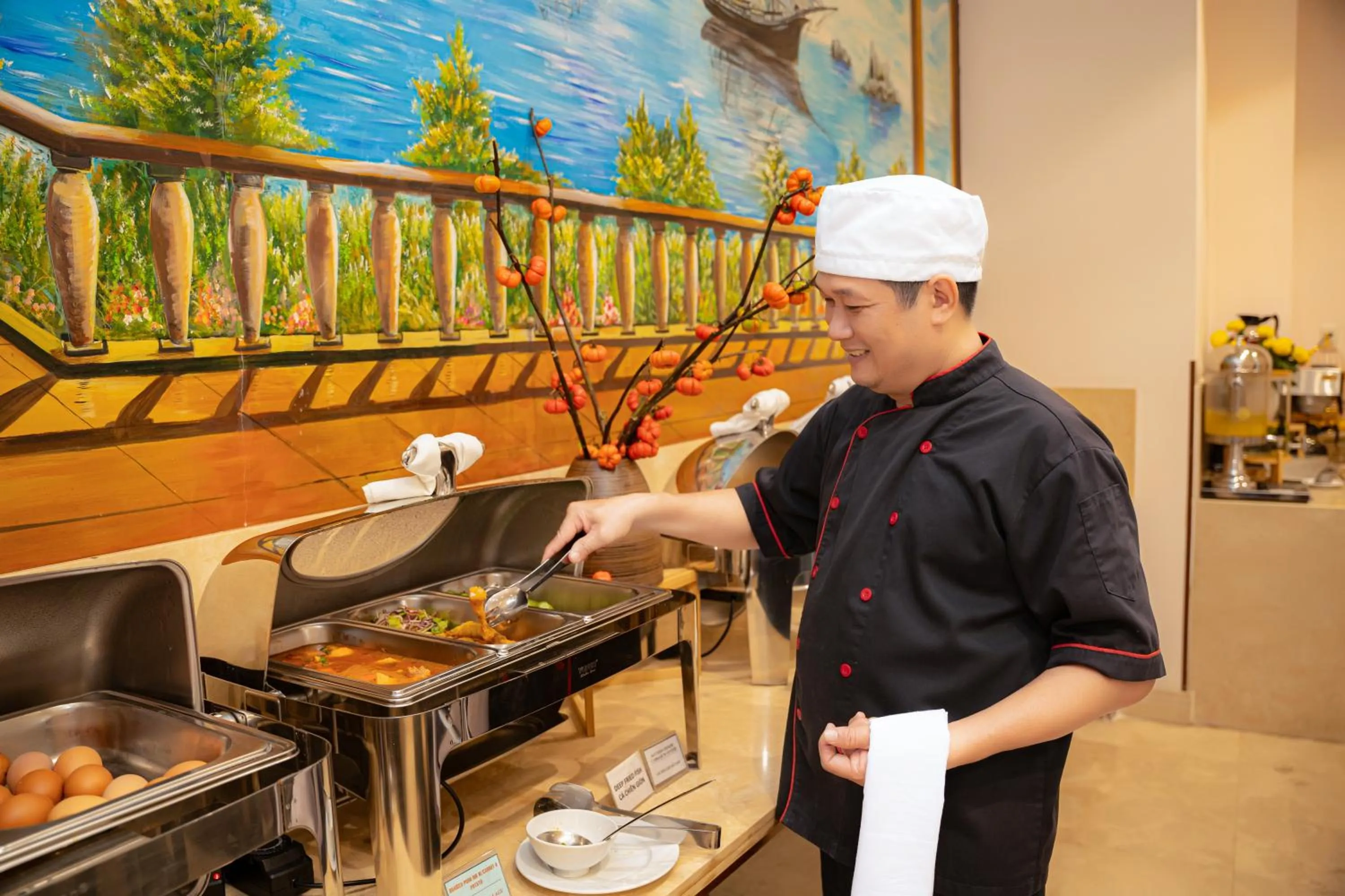 Buffet breakfast in Cap Town Hotel