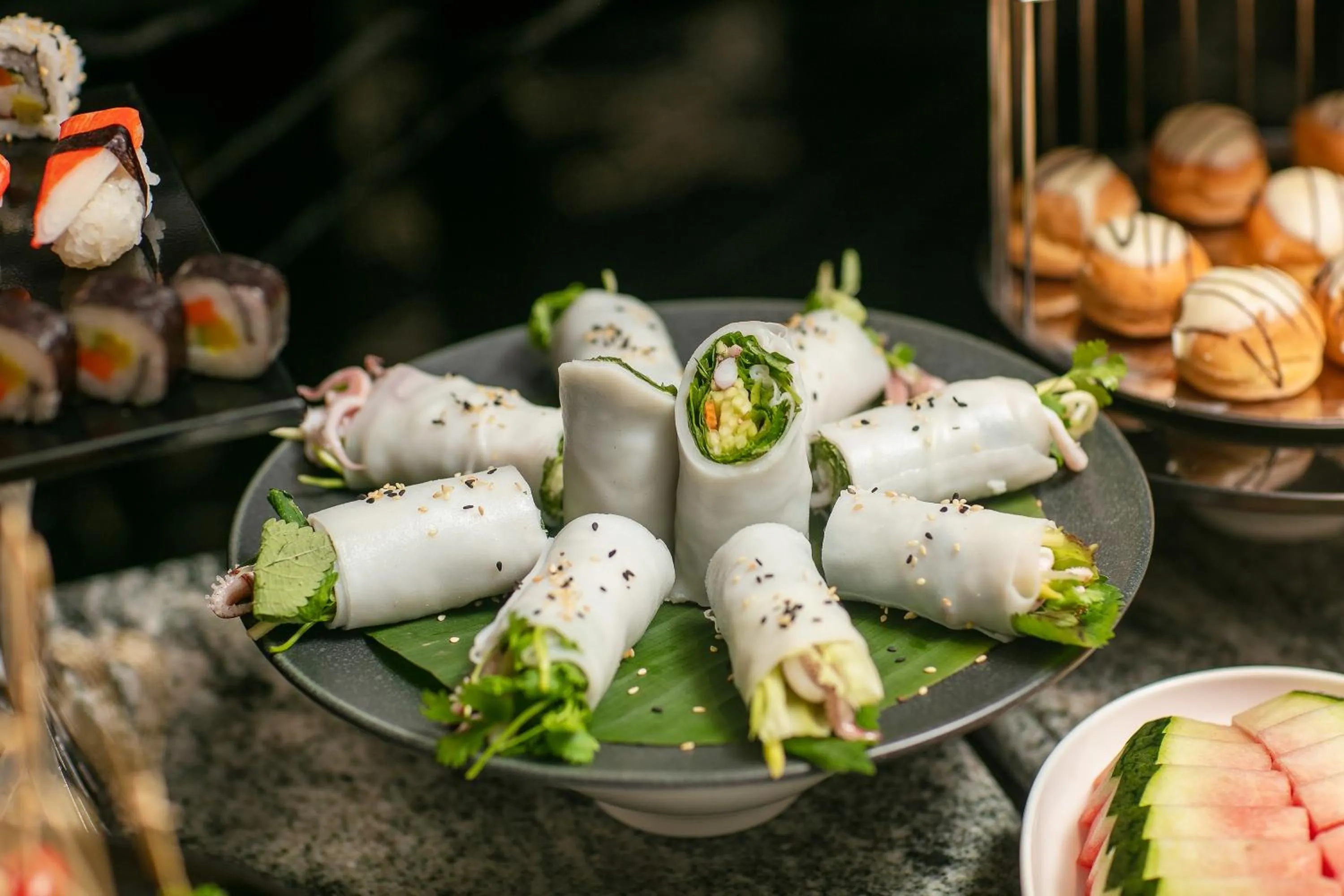 Buffet breakfast in La Mejor Hotel & Sky Bar