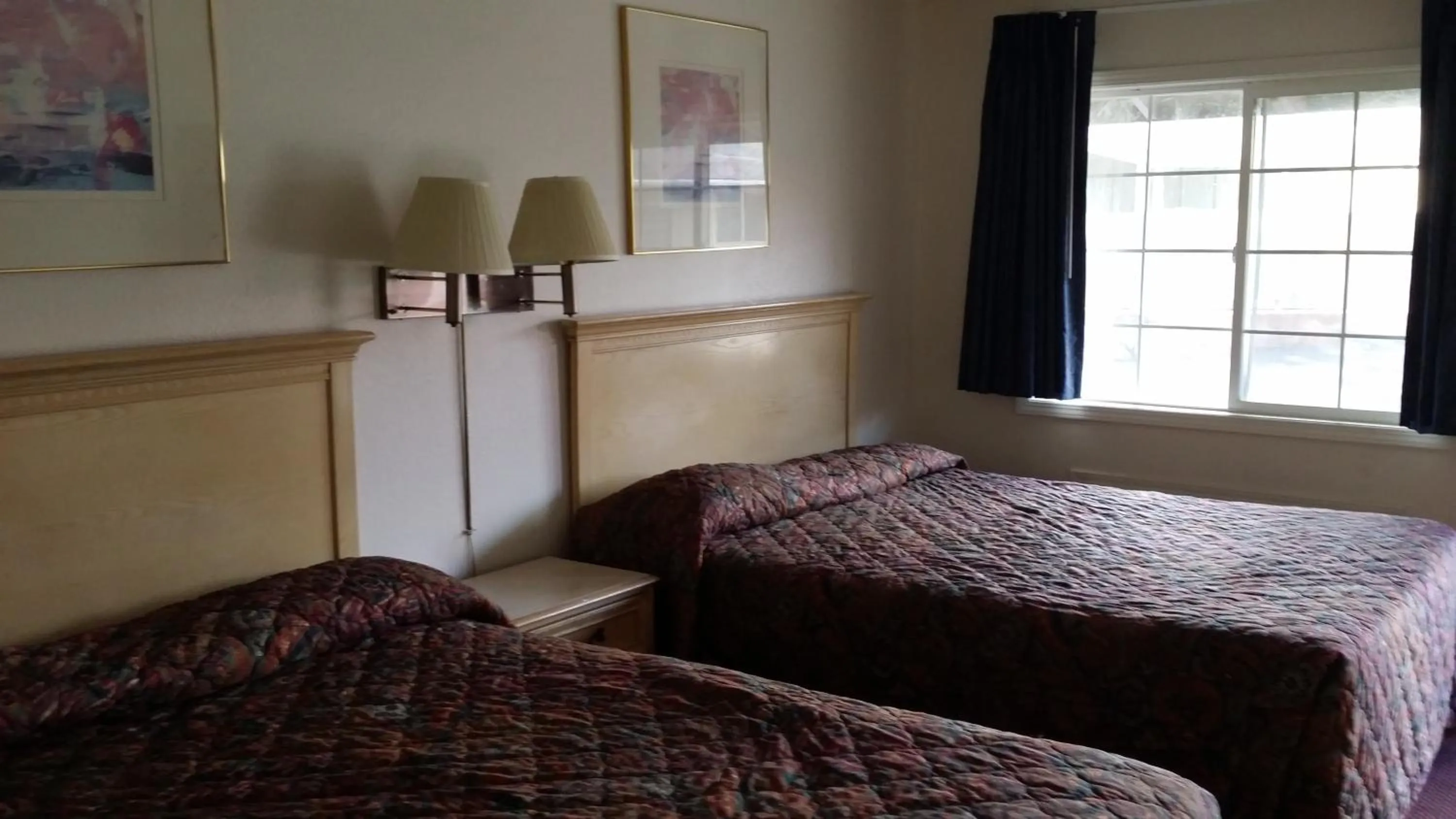 Bed in Redwood Inn Willits