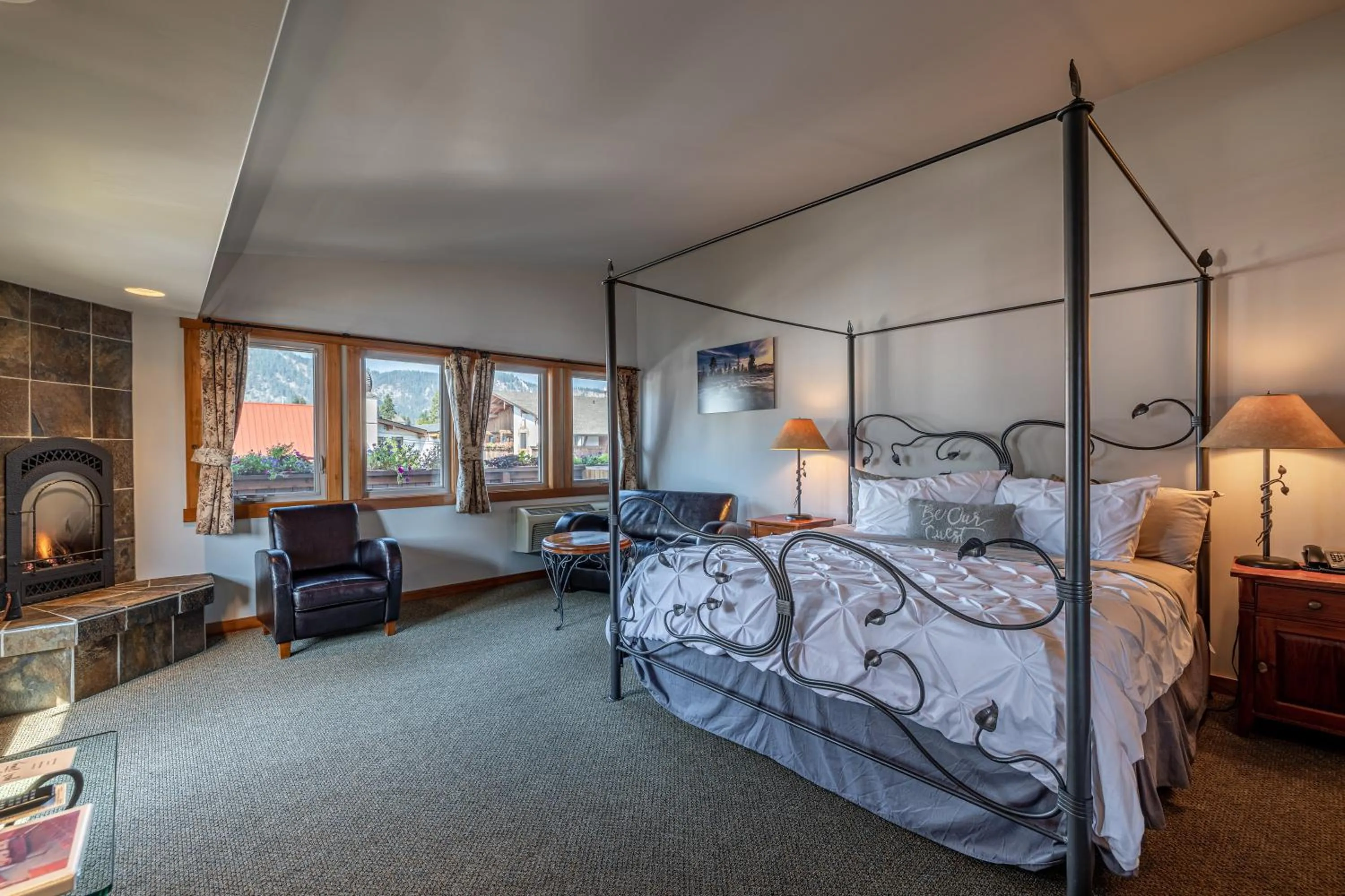 Seating area in Solstice Suites