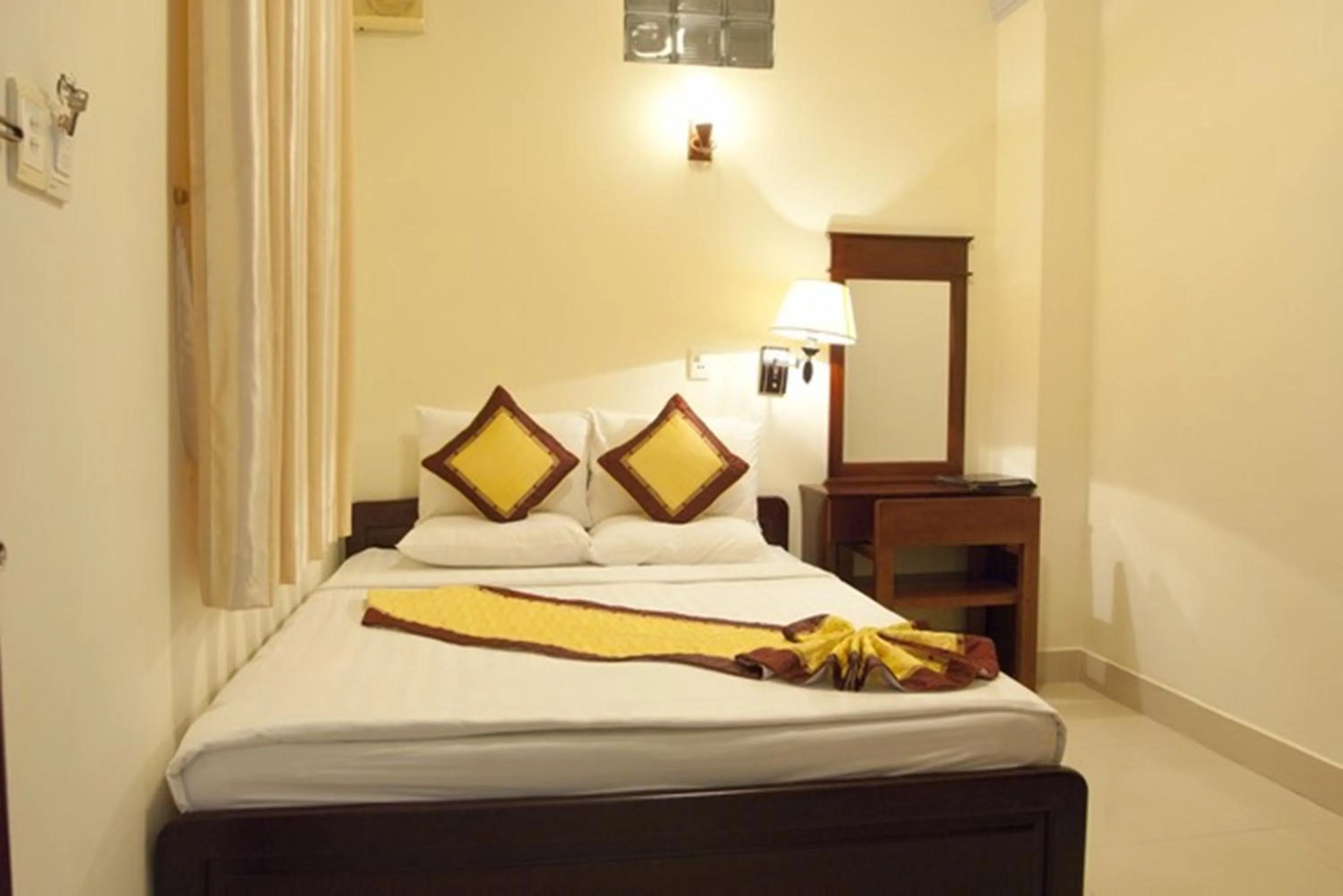 Decorative detail, Bed in Valentine Luxury hotel - 31 Bui Vien Street