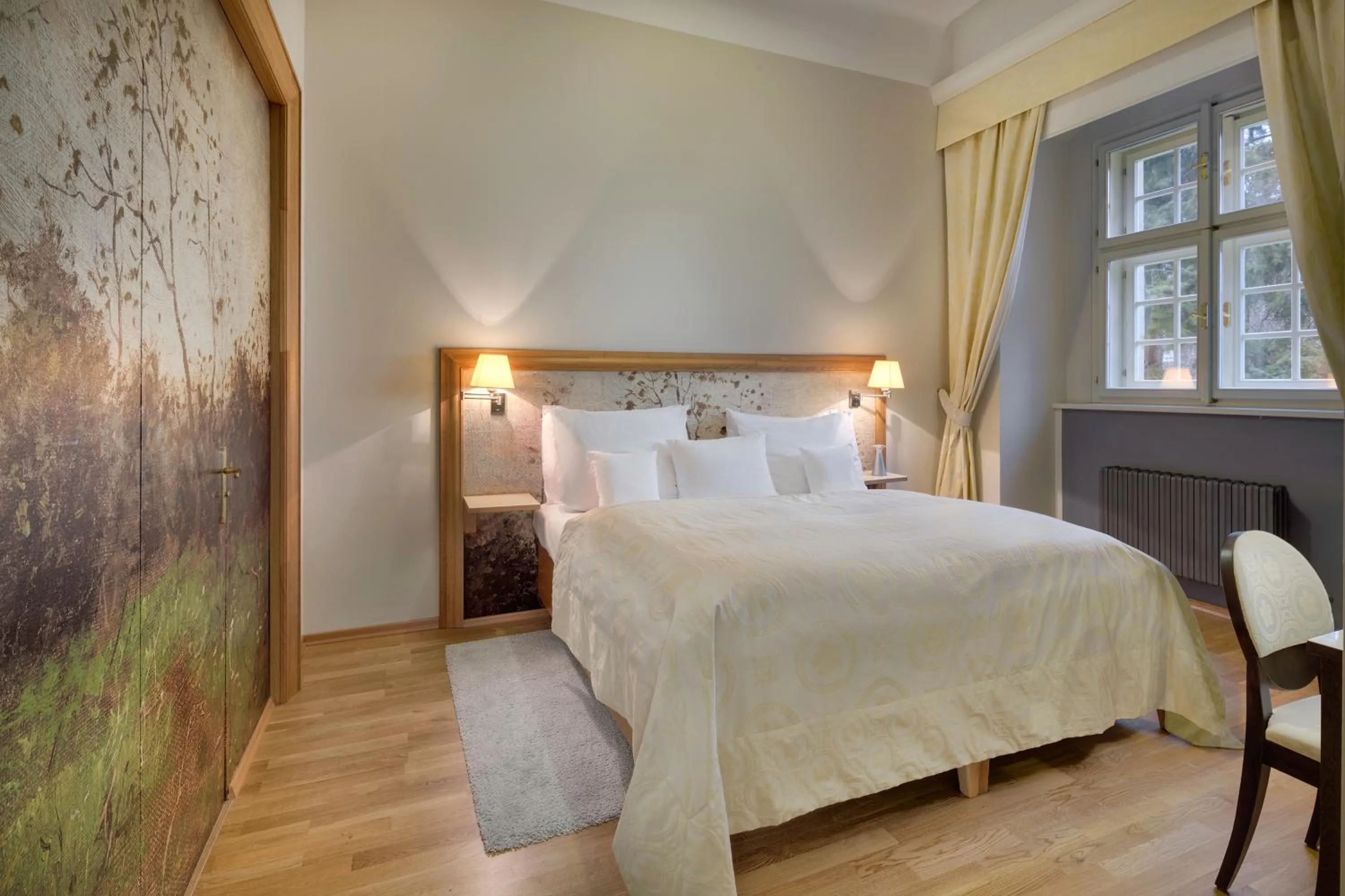 Bed in Chateau Herálec Boutique Hotel & Spa by L'Occitane